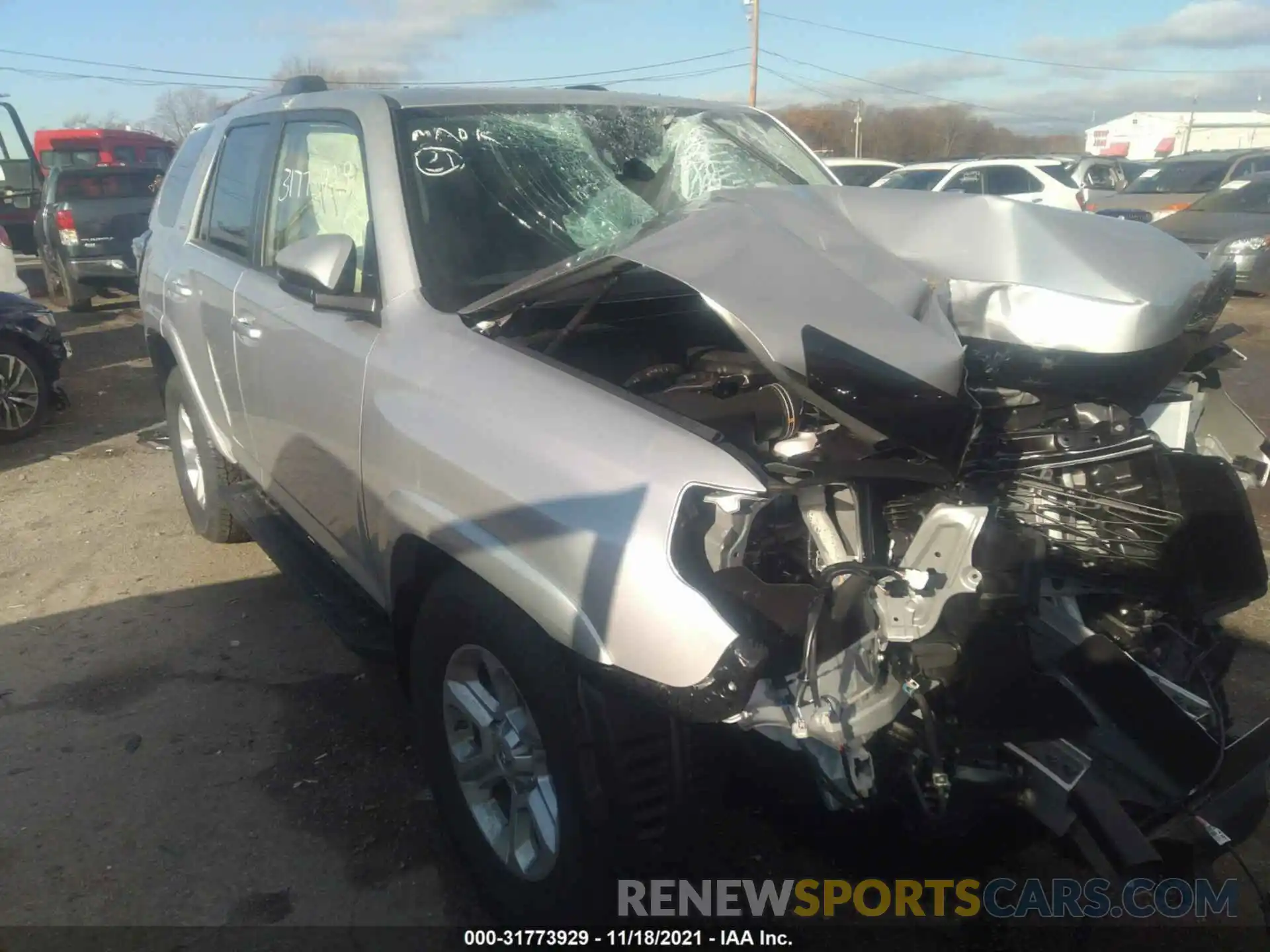 1 Photograph of a damaged car JTENU5JR5M5968975 TOYOTA 4RUNNER 2021