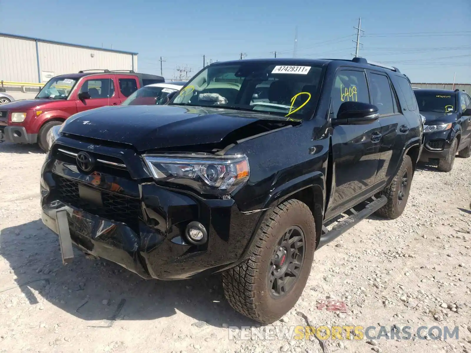 2 Photograph of a damaged car JTENU5JR6M5873955 TOYOTA 4RUNNER 2021