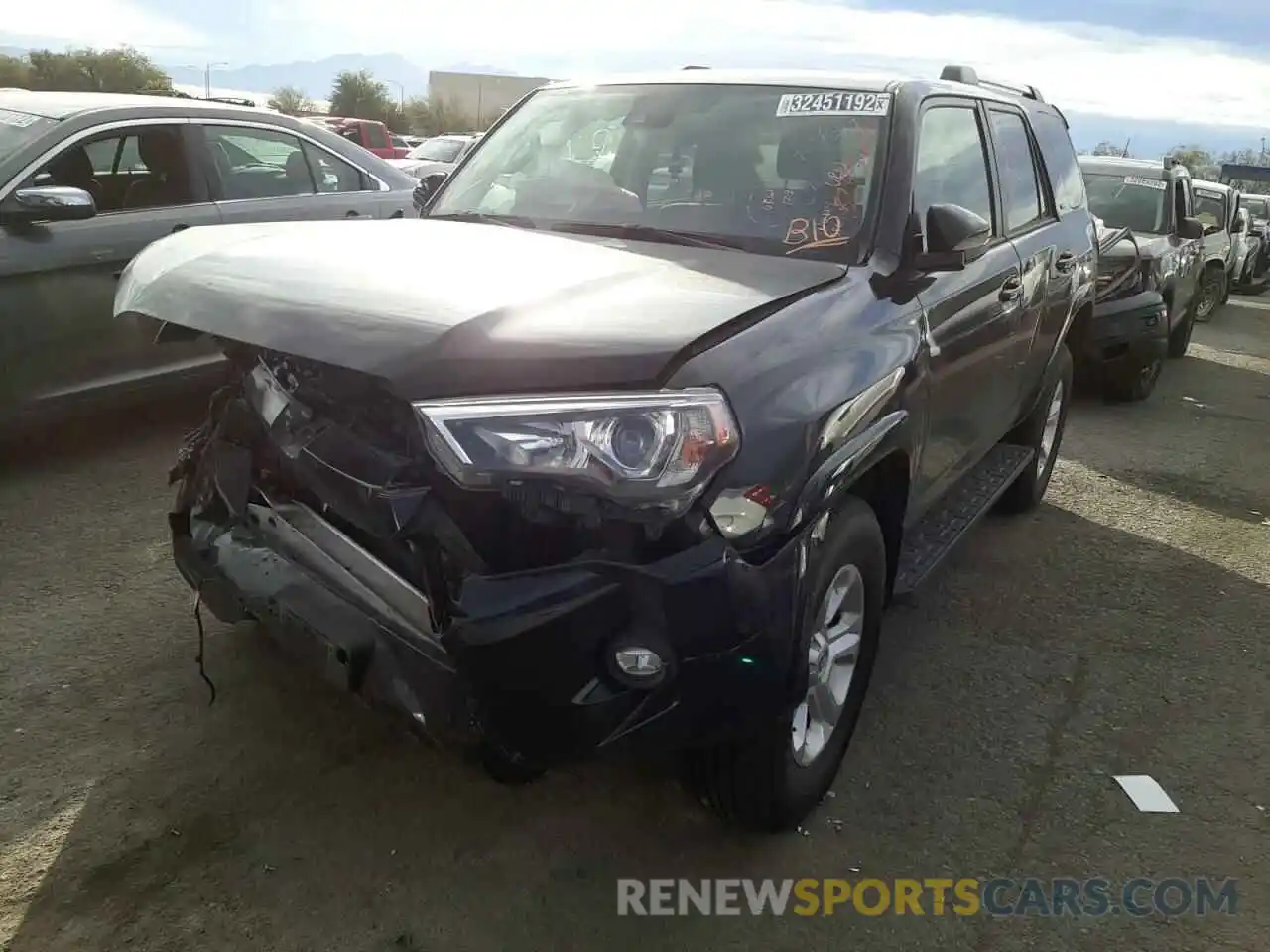 2 Photograph of a damaged car JTENU5JR7M5909619 TOYOTA 4RUNNER 2021