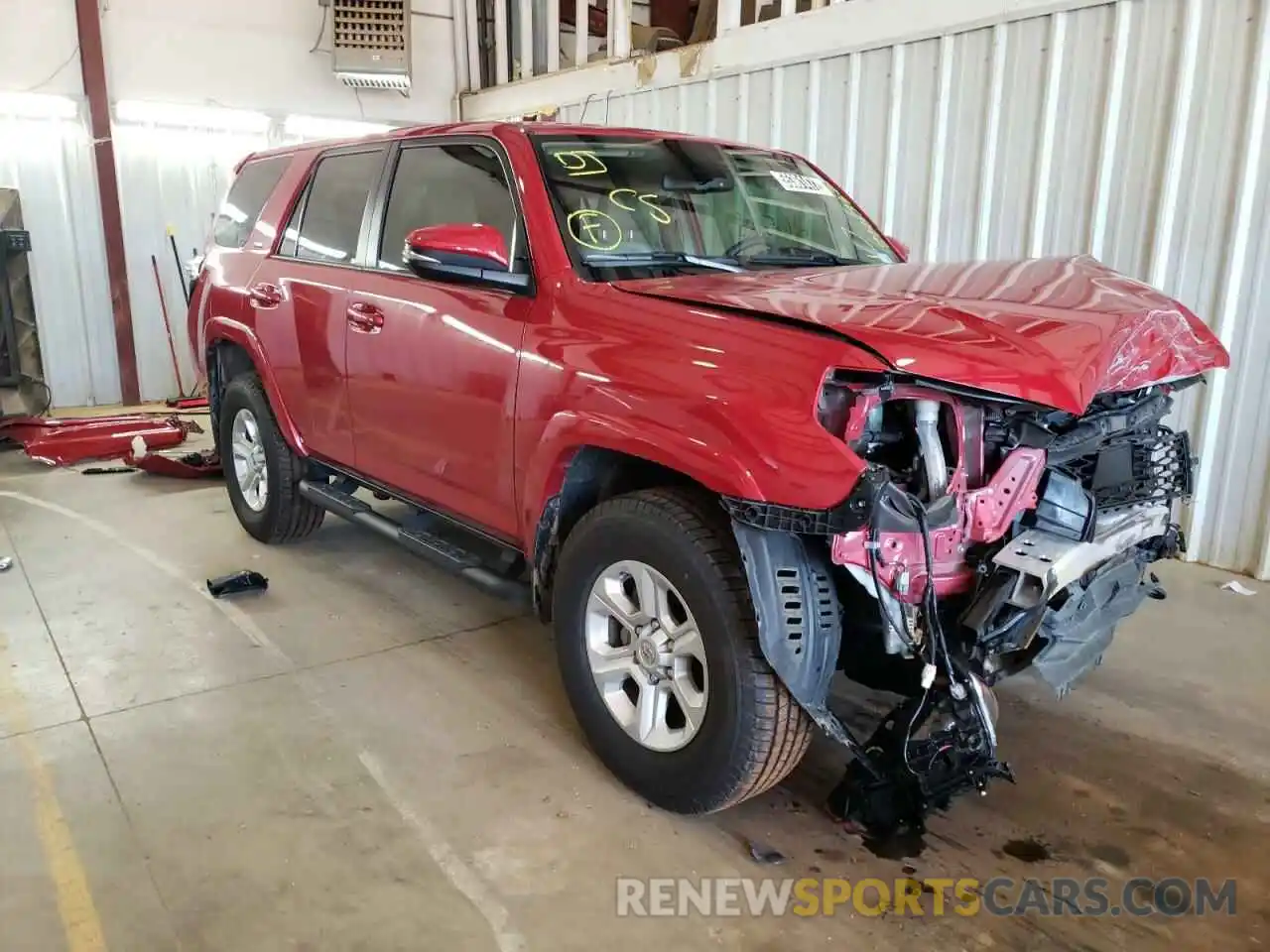 1 Photograph of a damaged car JTENU5JRXM5866362 TOYOTA 4RUNNER 2021