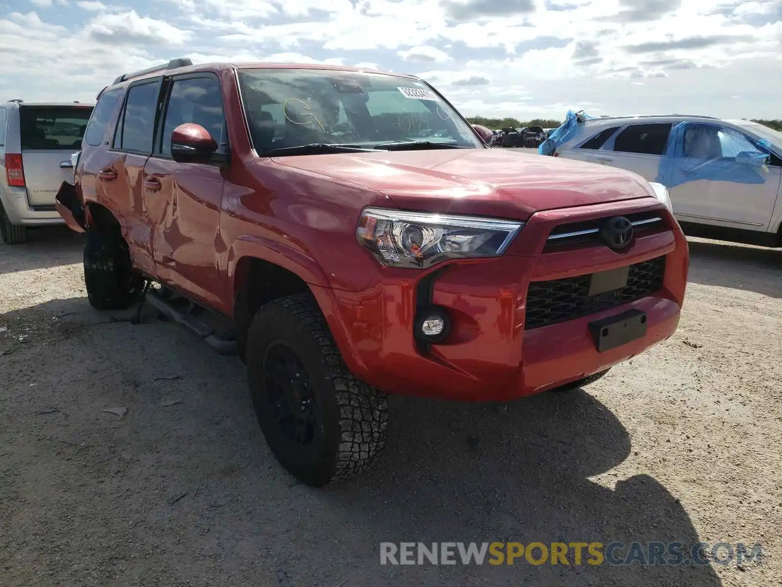 1 Photograph of a damaged car JTENU5JRXM5872422 TOYOTA 4RUNNER 2021