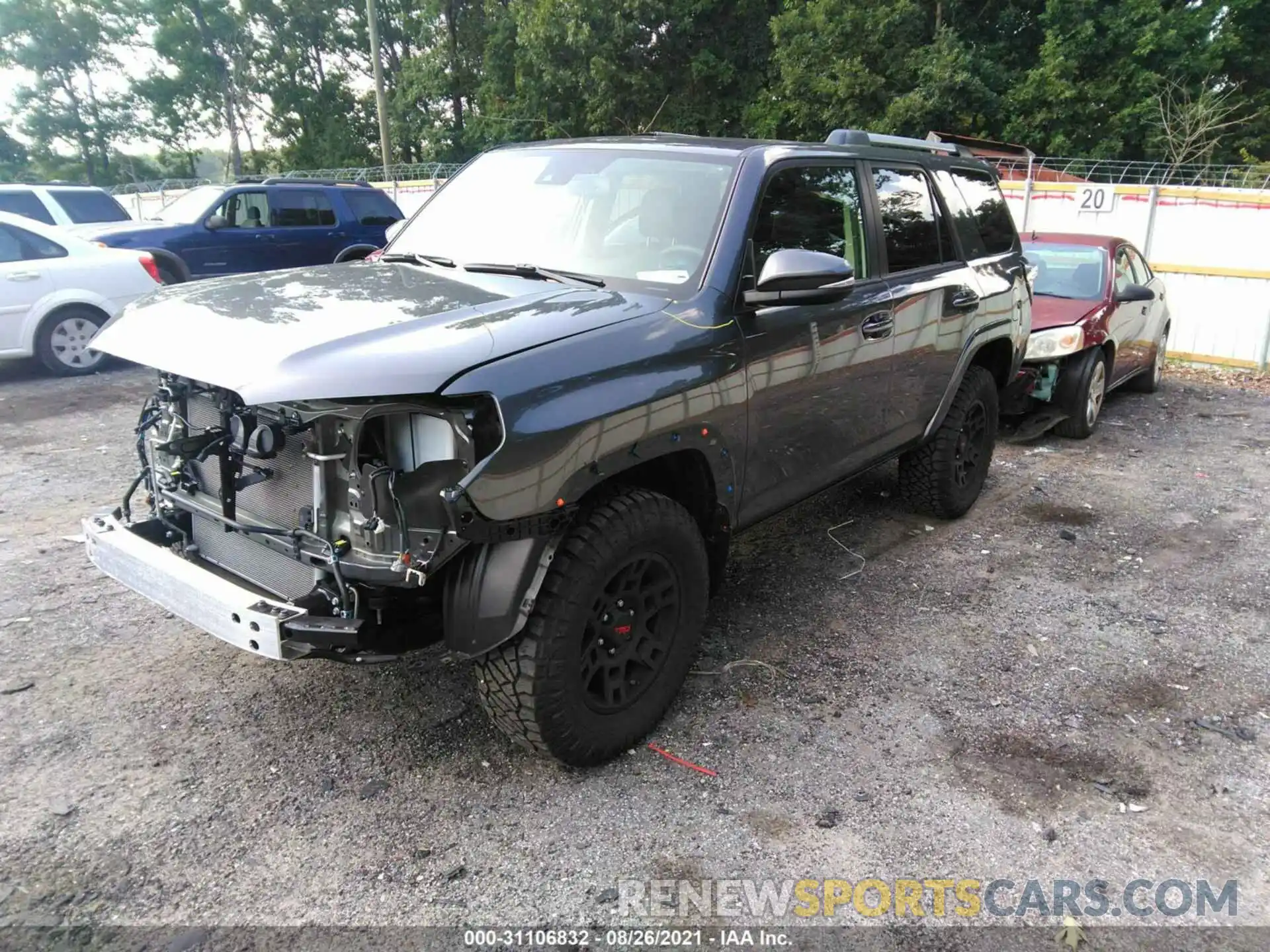 2 Photograph of a damaged car JTENU5JRXM5893268 TOYOTA 4RUNNER 2021