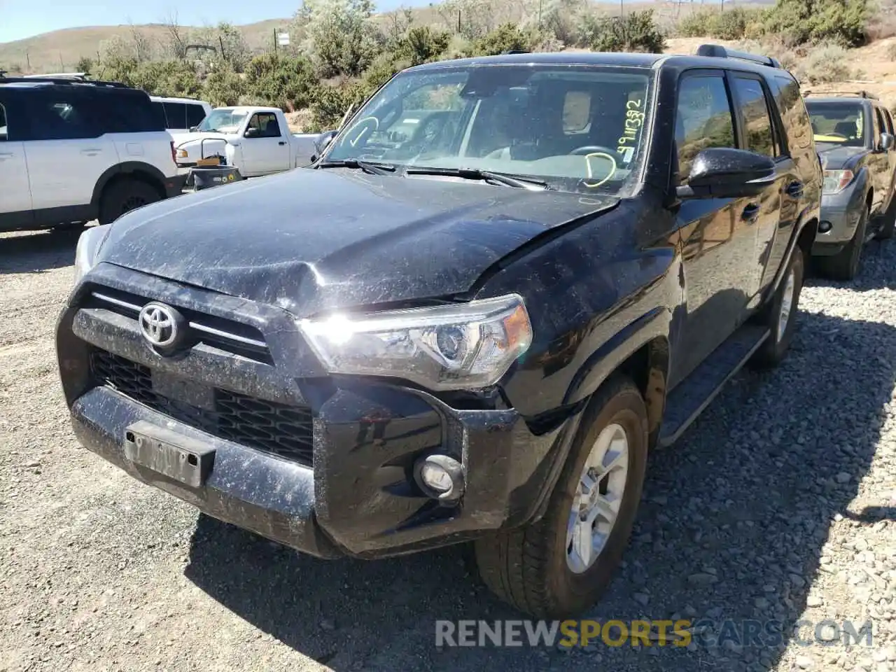 2 Photograph of a damaged car JTENU5JRXM5904107 TOYOTA 4RUNNER 2021