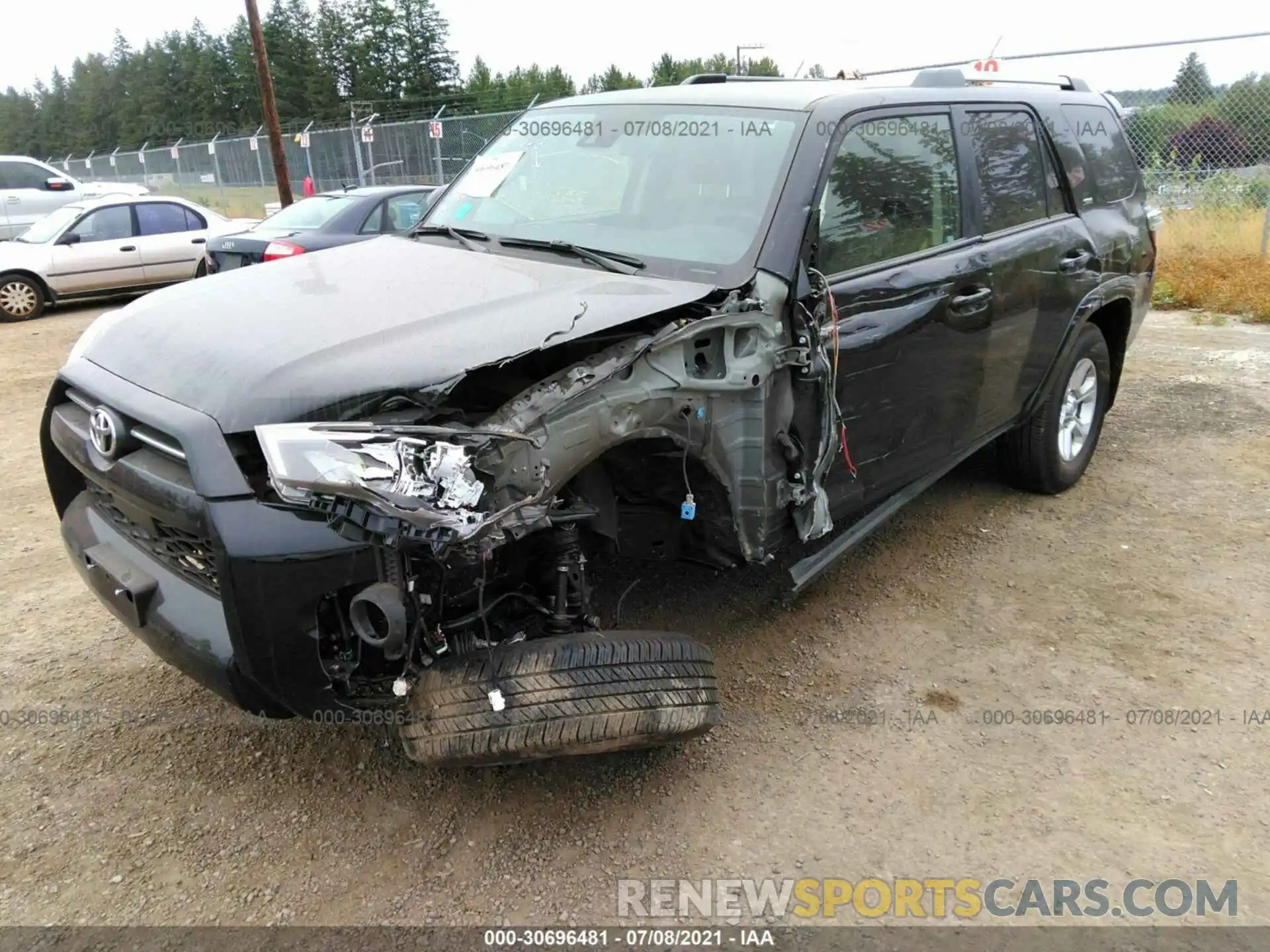 2 Photograph of a damaged car JTENU5JRXM5909503 TOYOTA 4RUNNER 2021