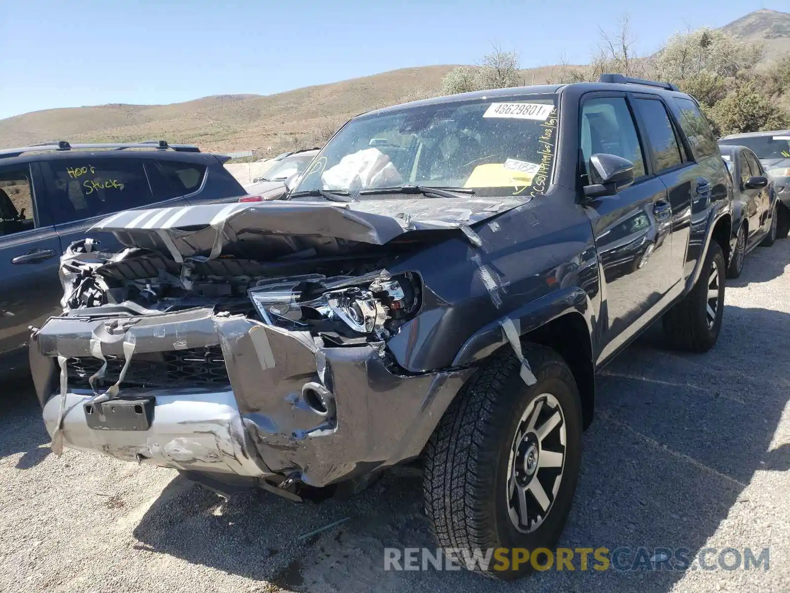 2 Photograph of a damaged car JTEPU5JR1M5870843 TOYOTA 4RUNNER 2021