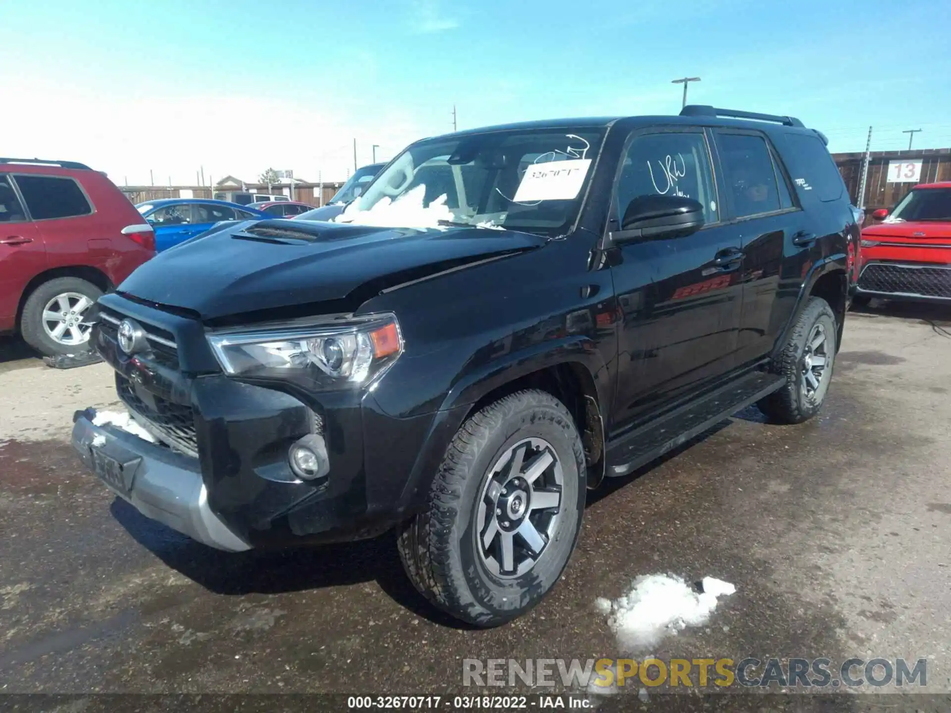 2 Photograph of a damaged car JTEPU5JR1M5919085 TOYOTA 4RUNNER 2021