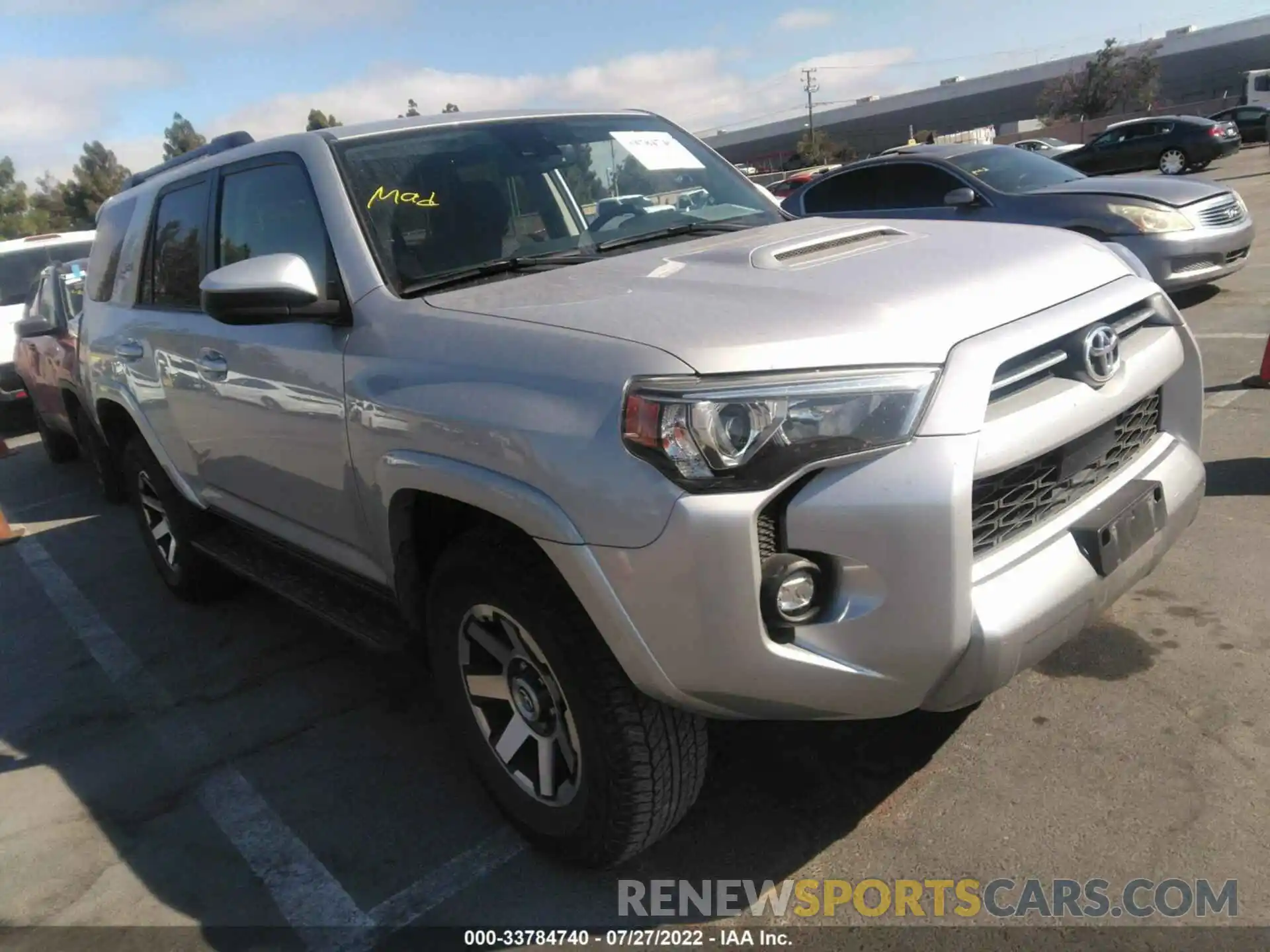 1 Photograph of a damaged car JTEPU5JR4M5901843 TOYOTA 4RUNNER 2021