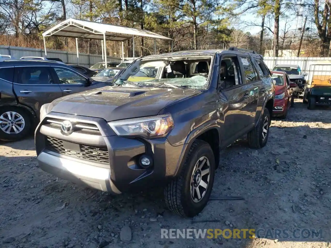 2 Photograph of a damaged car JTEPU5JR6M5873608 TOYOTA 4RUNNER 2021