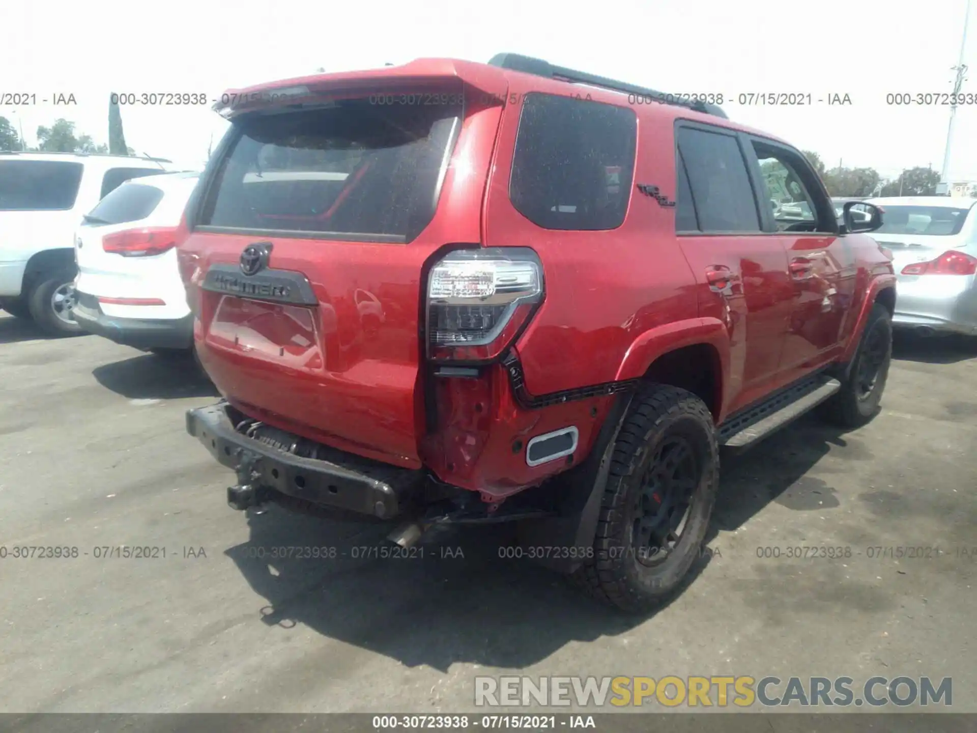 4 Фотография поврежденного автомобиля JTEPU5JR8M5908844 TOYOTA 4RUNNER 2021