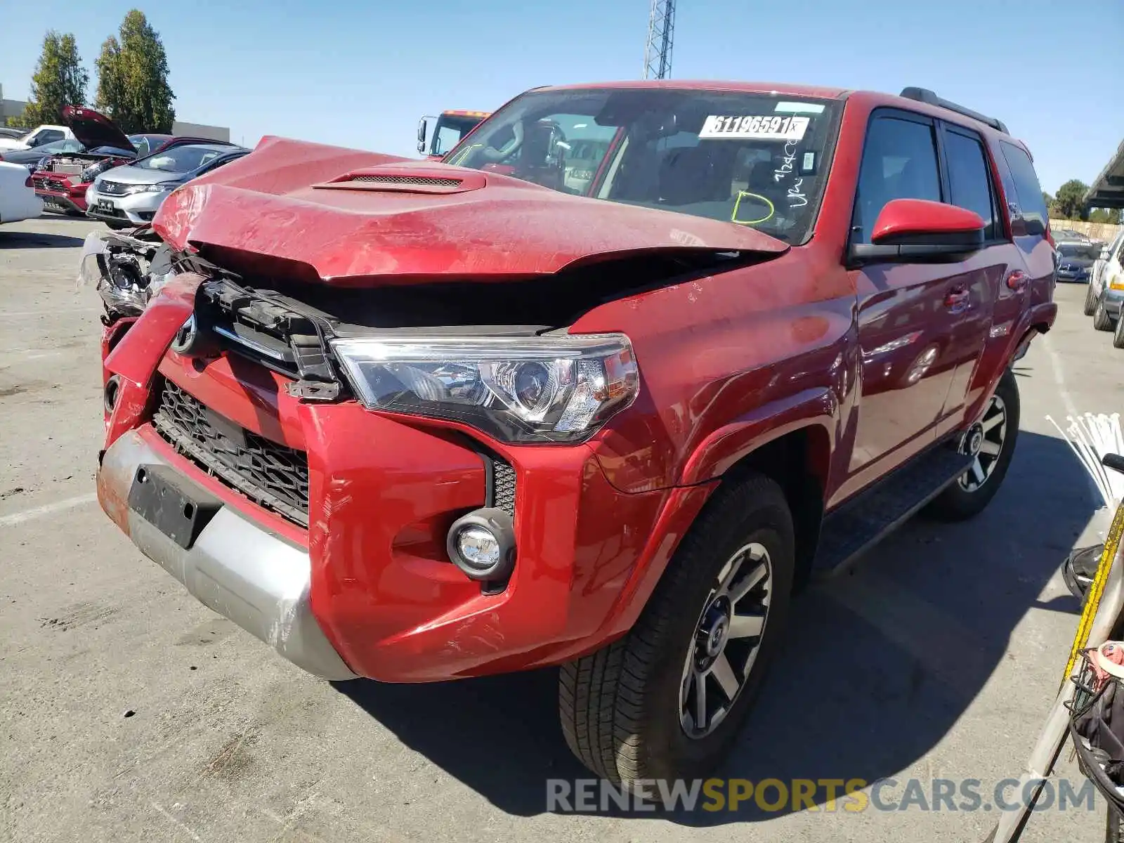 2 Photograph of a damaged car JTEPU5JRXM5902902 TOYOTA 4RUNNER 2021