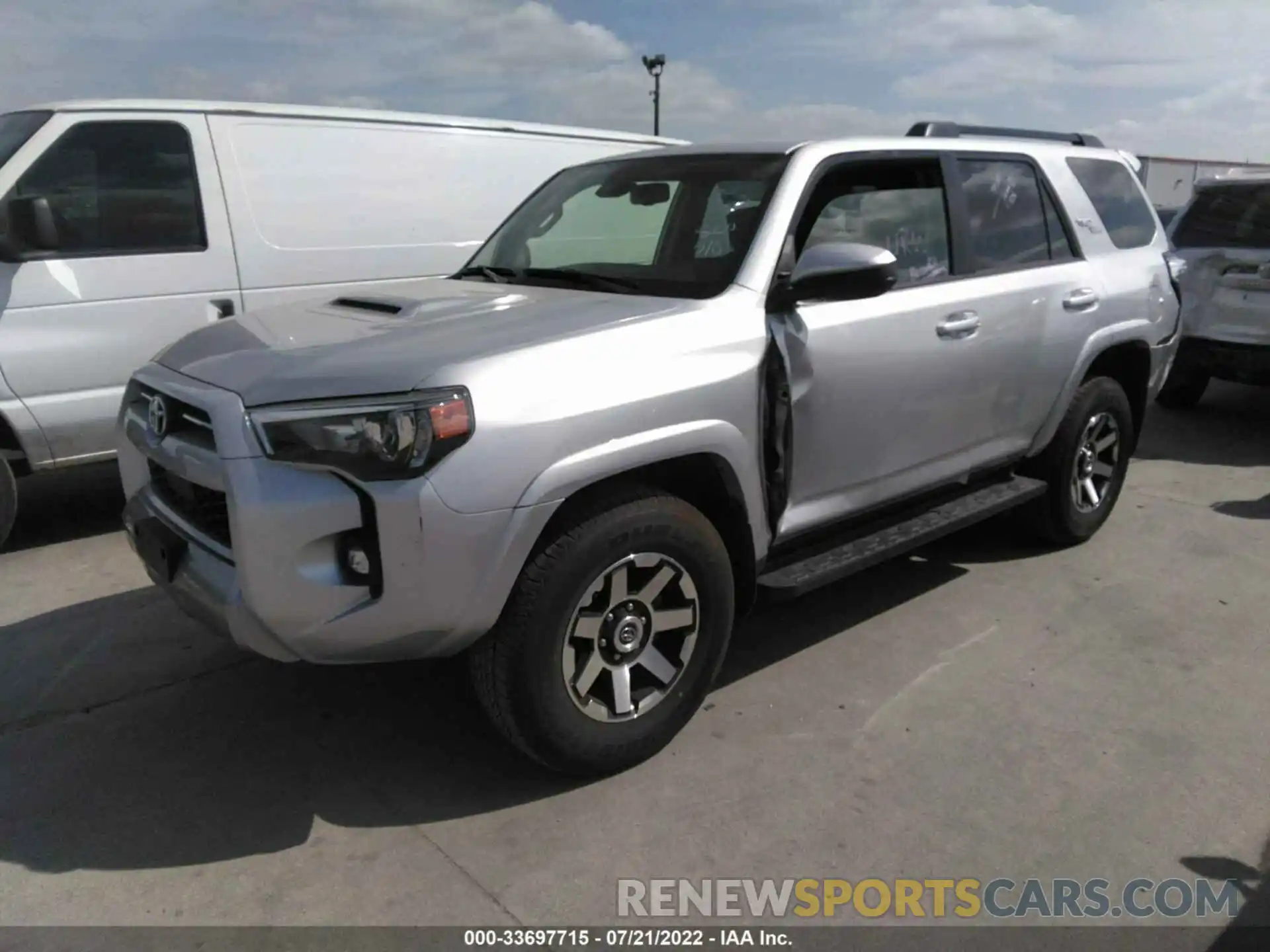 2 Photograph of a damaged car JTEPU5JRXM5932711 TOYOTA 4RUNNER 2021