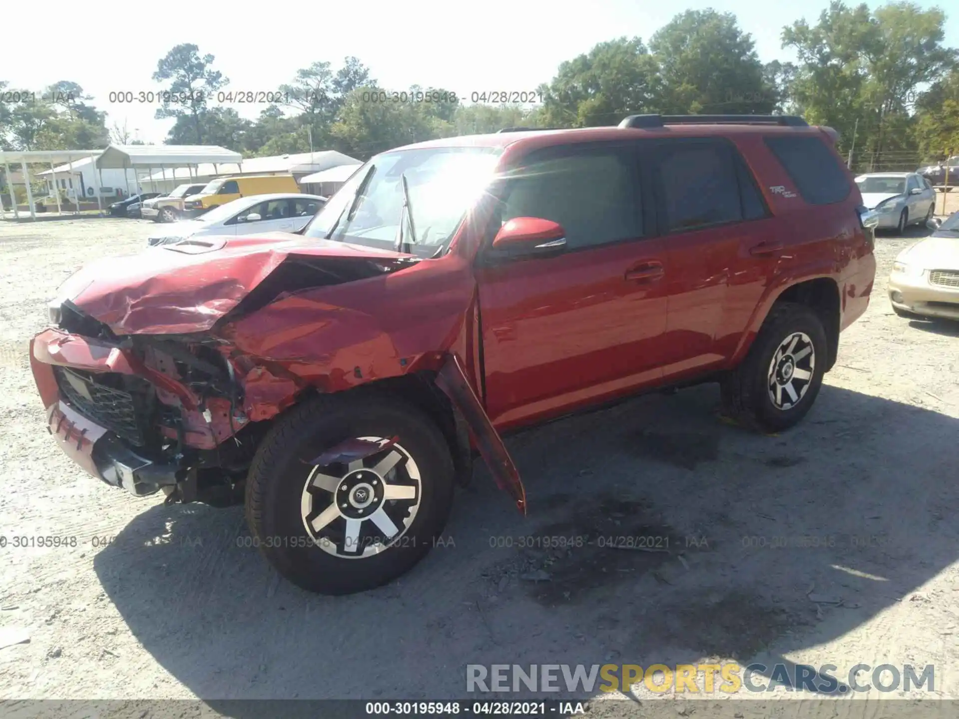 2 Photograph of a damaged car JTERU5JR1M5853825 TOYOTA 4RUNNER 2021