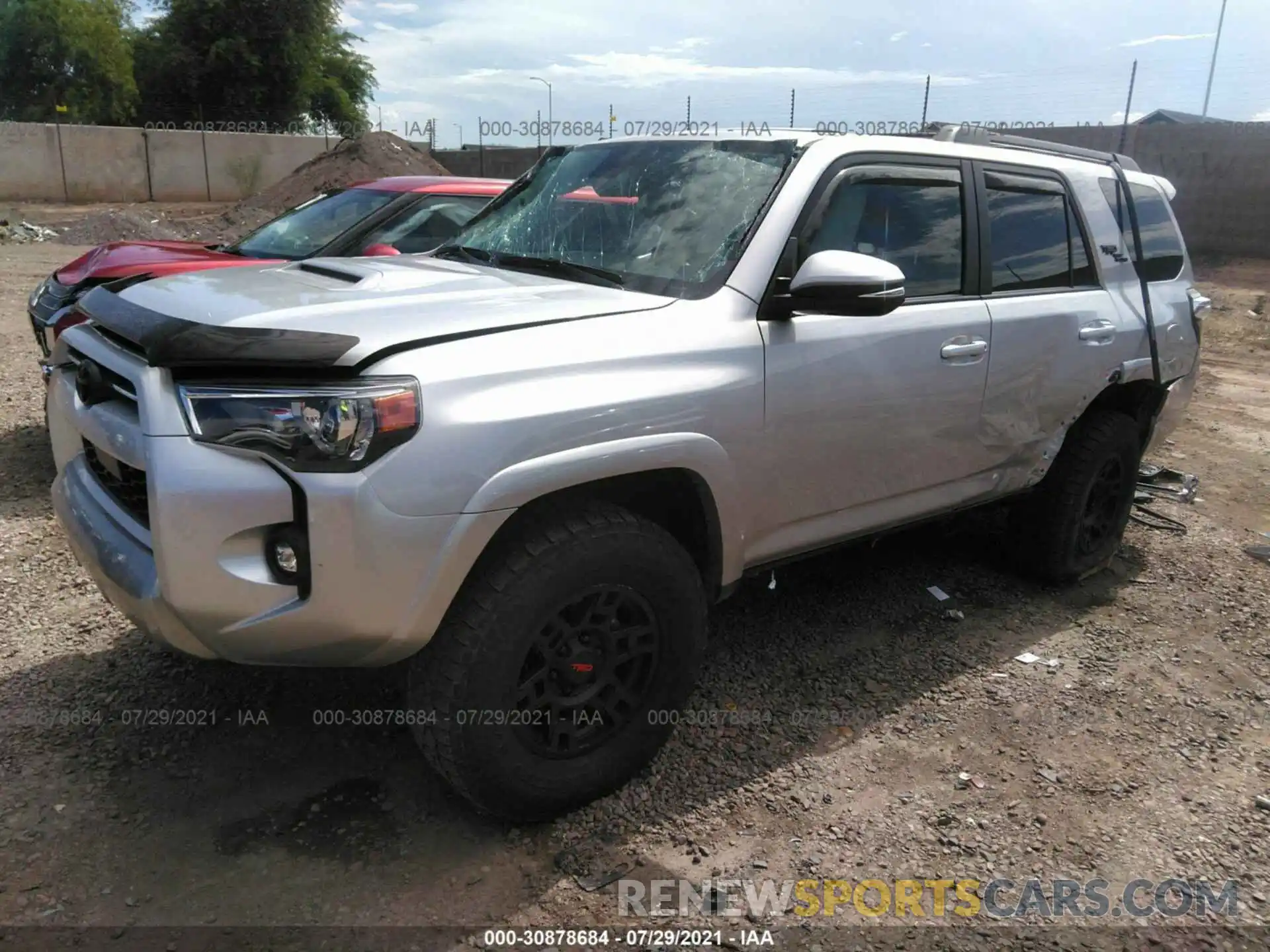 2 Фотография поврежденного автомобиля JTERU5JR3M5843023 TOYOTA 4RUNNER 2021