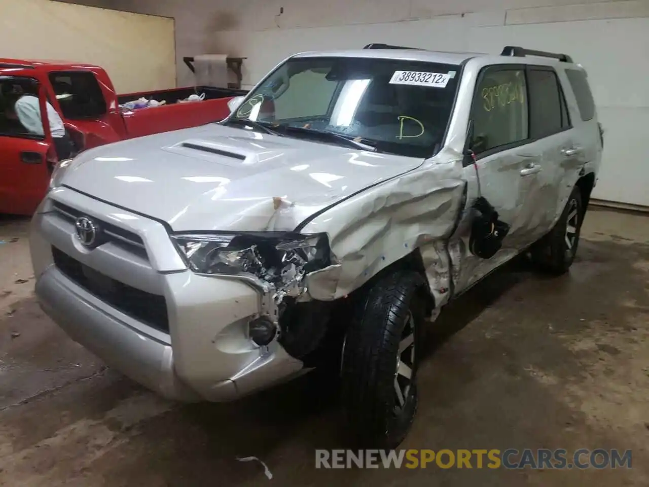 2 Photograph of a damaged car JTERU5JR3M5876183 TOYOTA 4RUNNER 2021