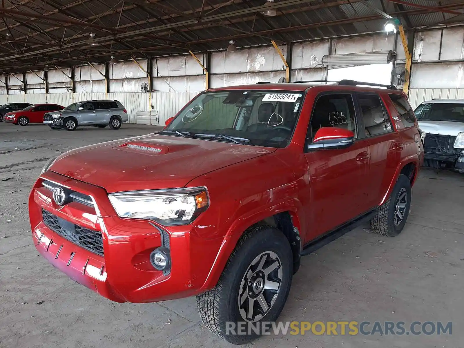 2 Photograph of a damaged car JTERU5JR4M5890724 TOYOTA 4RUNNER 2021