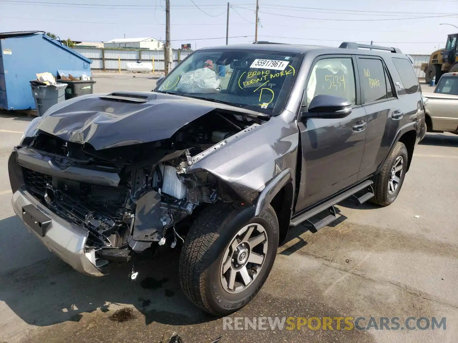 2 Photograph of a damaged car JTERU5JR7M5912084 TOYOTA 4RUNNER 2021