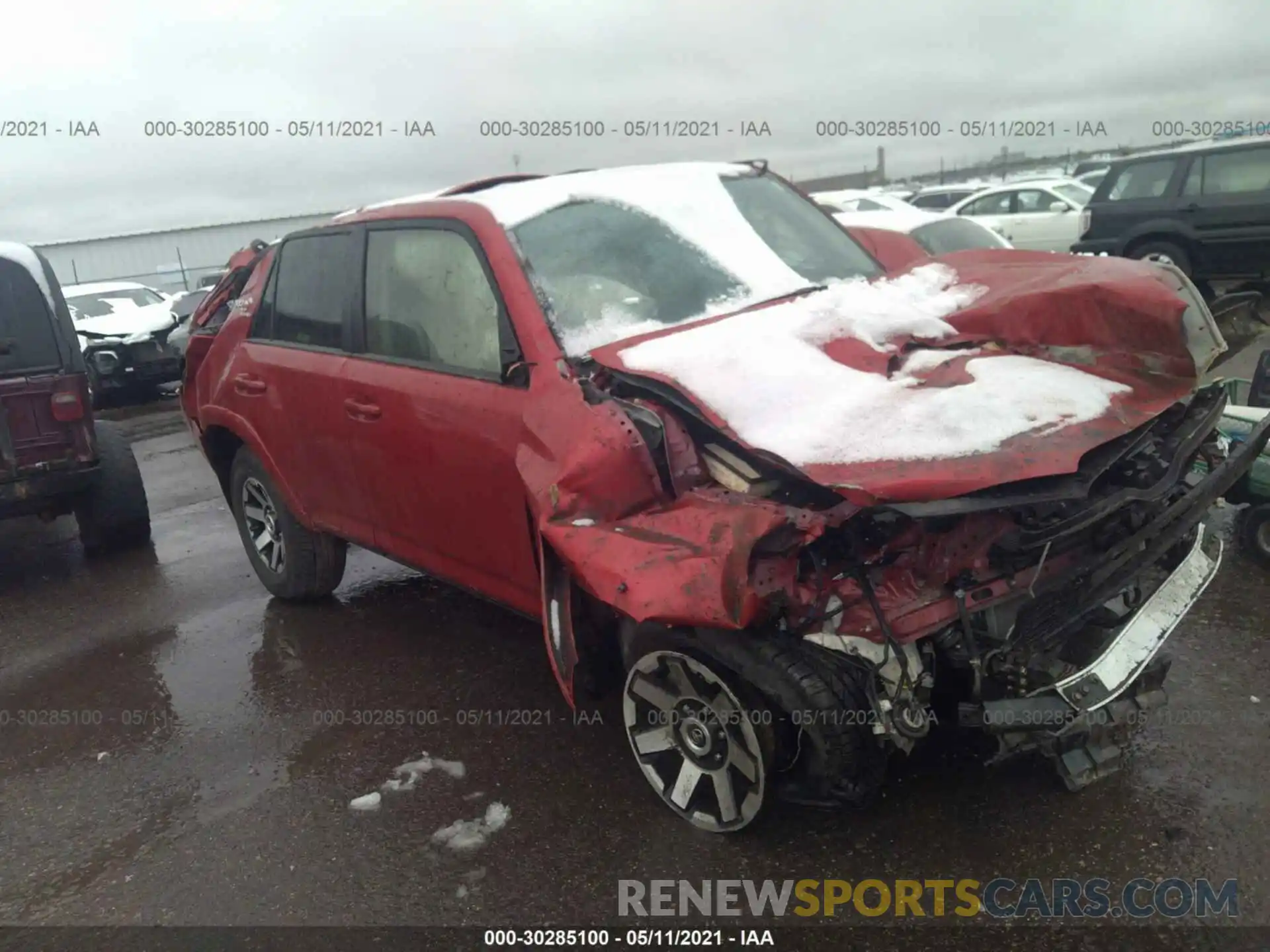 1 Photograph of a damaged car JTERU5JR7M5917205 TOYOTA 4RUNNER 2021