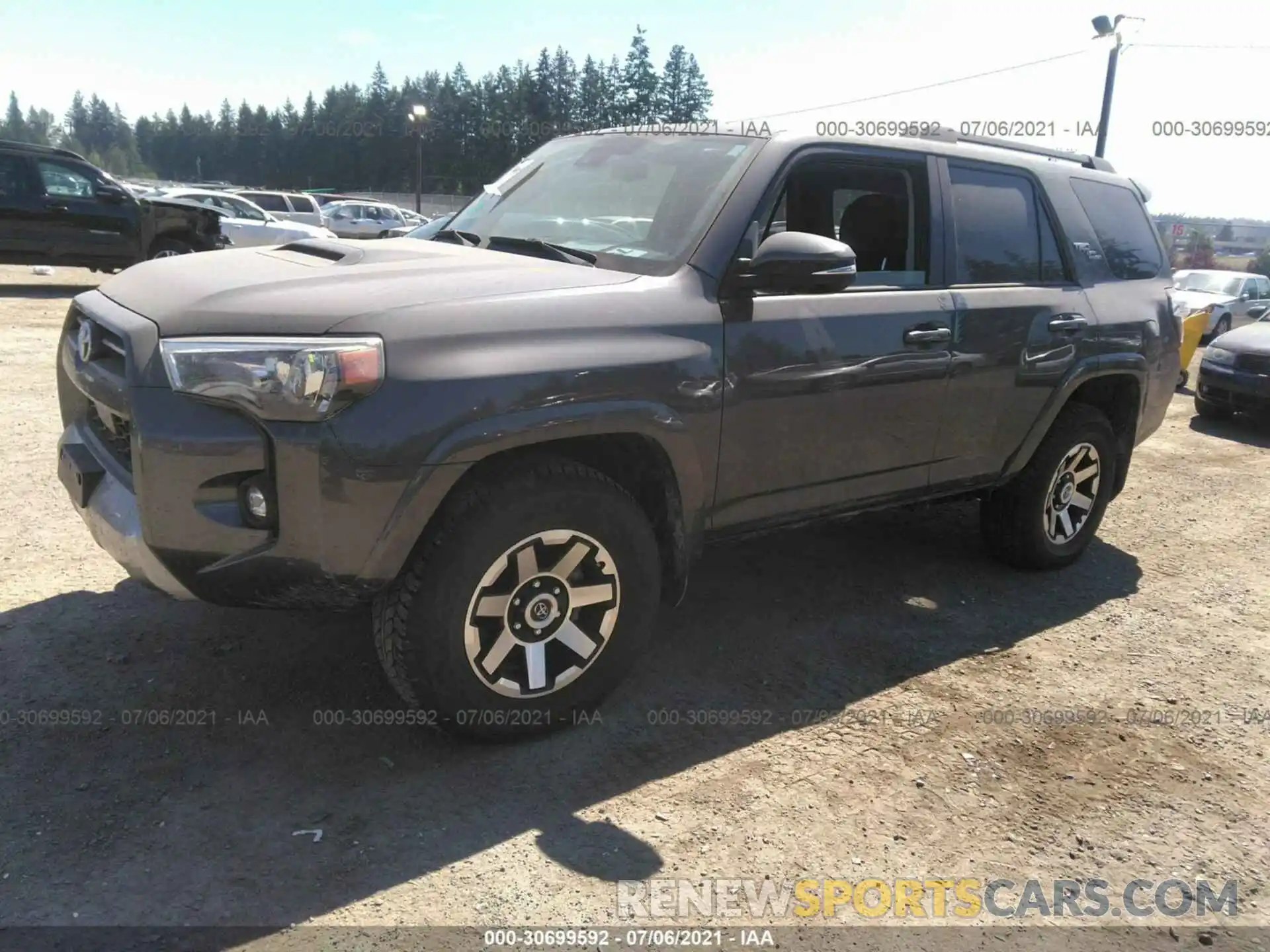 2 Photograph of a damaged car JTERU5JR7M5923571 TOYOTA 4RUNNER 2021