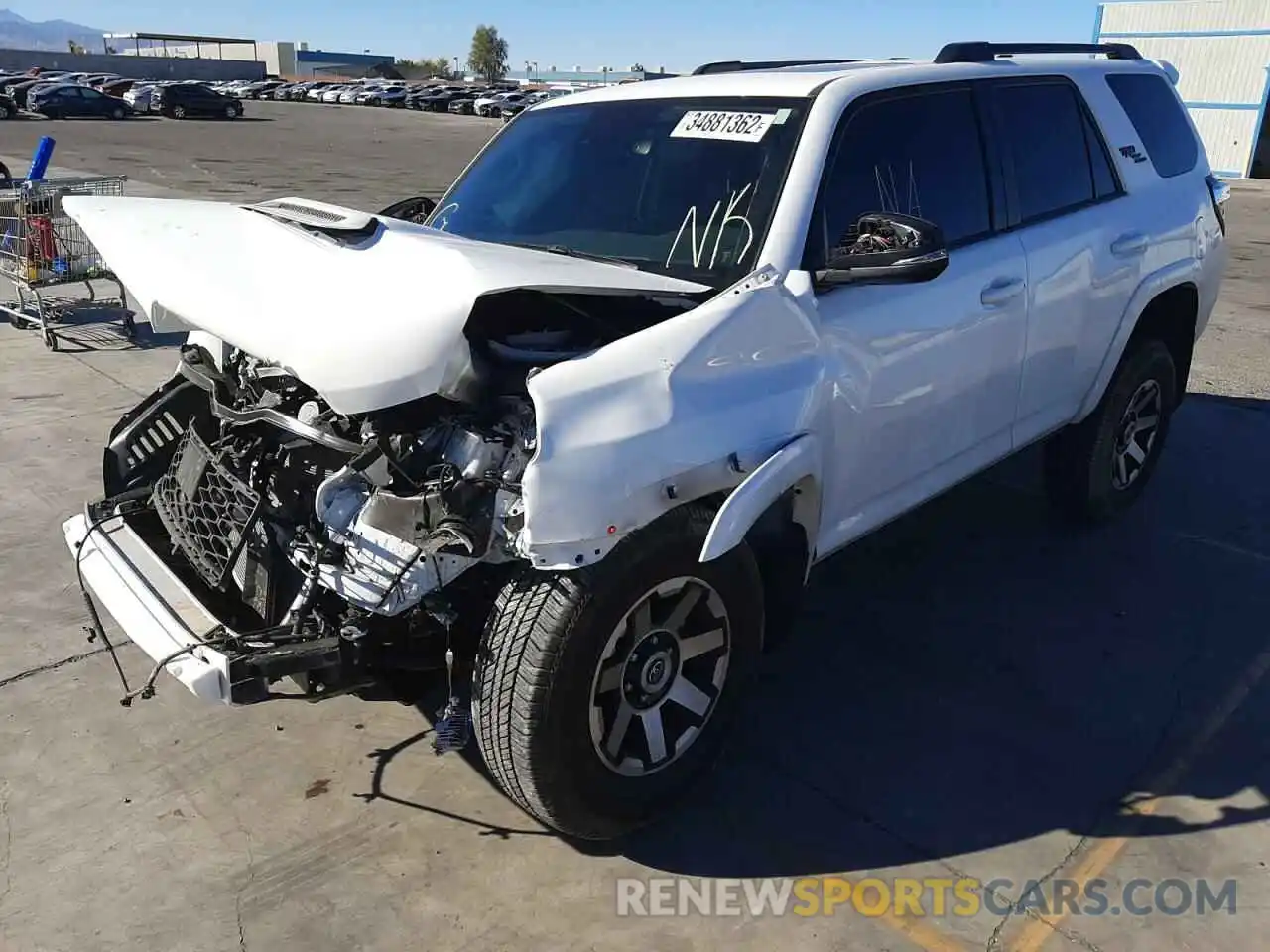 2 Photograph of a damaged car JTERU5JR8M5888488 TOYOTA 4RUNNER 2021