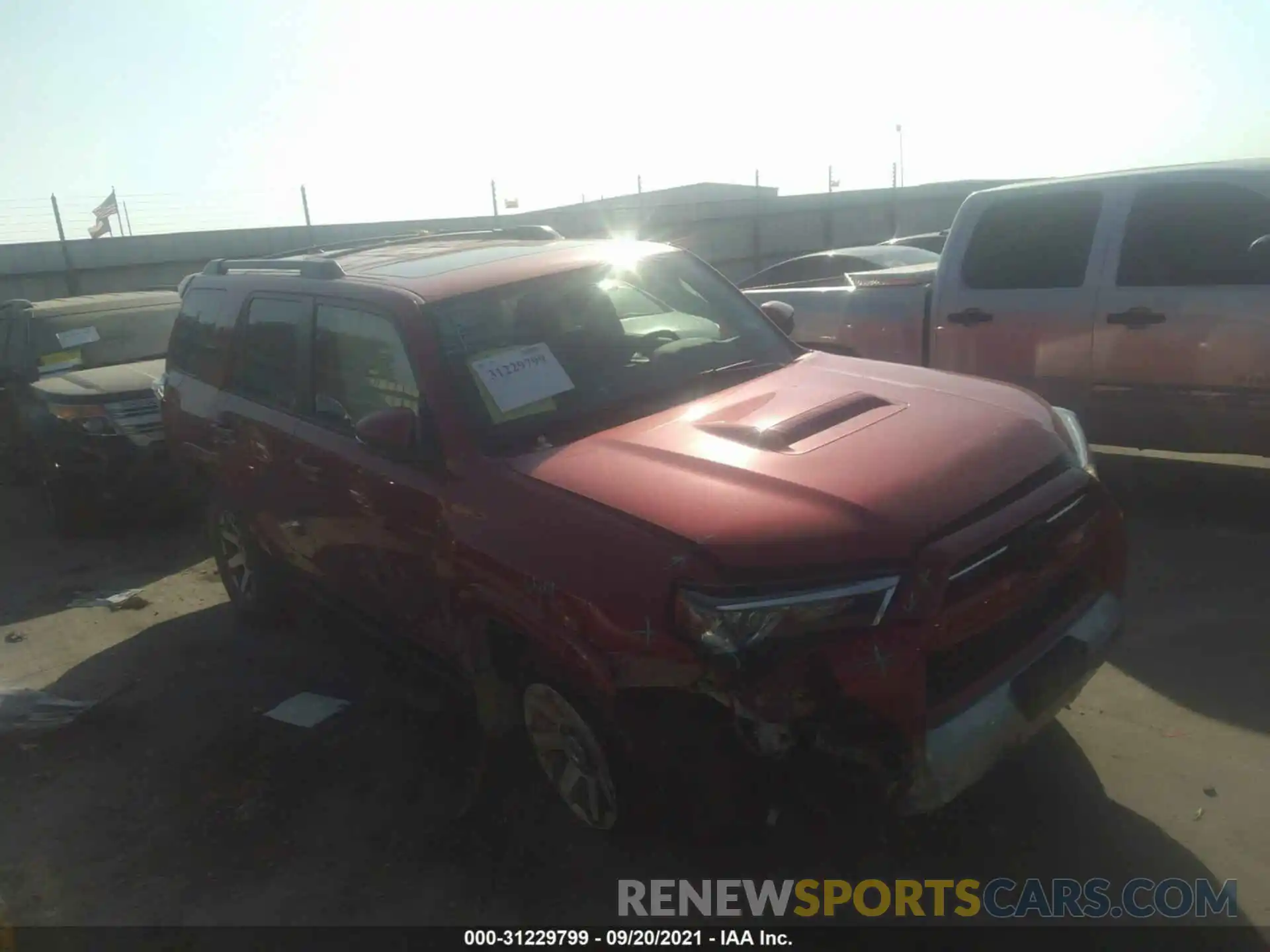 1 Photograph of a damaged car JTERU5JR9M5846170 TOYOTA 4RUNNER 2021