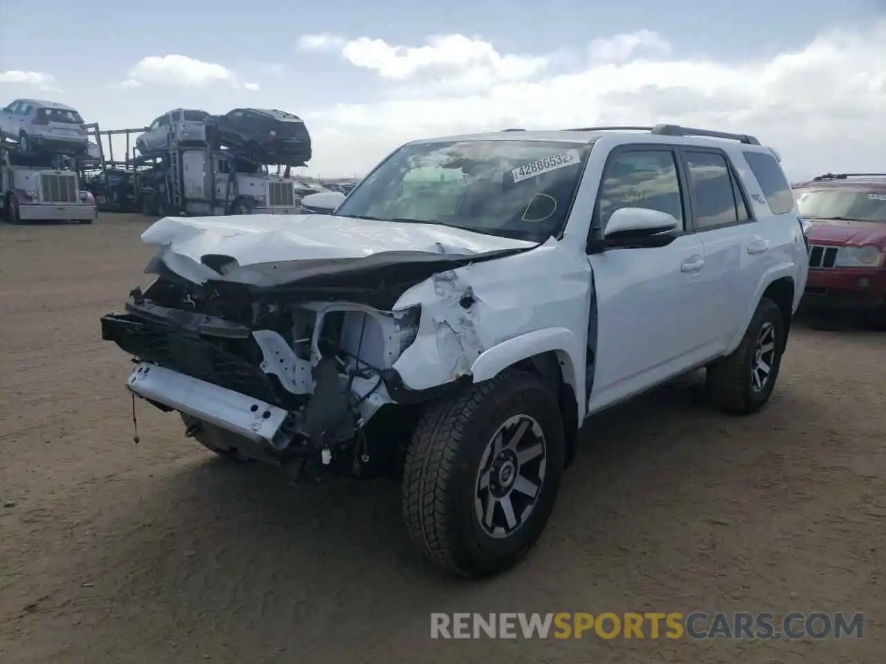 2 Photograph of a damaged car JTERU5JR9M5852647 TOYOTA 4RUNNER 2021