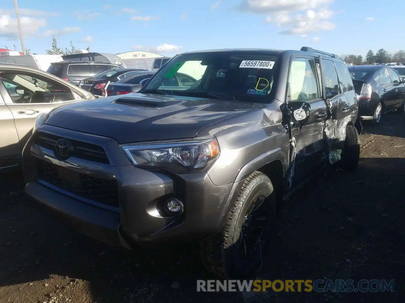 2 Photograph of a damaged car JTERU5JRXM5840264 TOYOTA 4RUNNER 2021