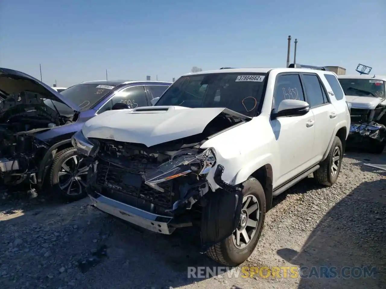 2 Photograph of a damaged car JTERU5JRXM5843147 TOYOTA 4RUNNER 2021