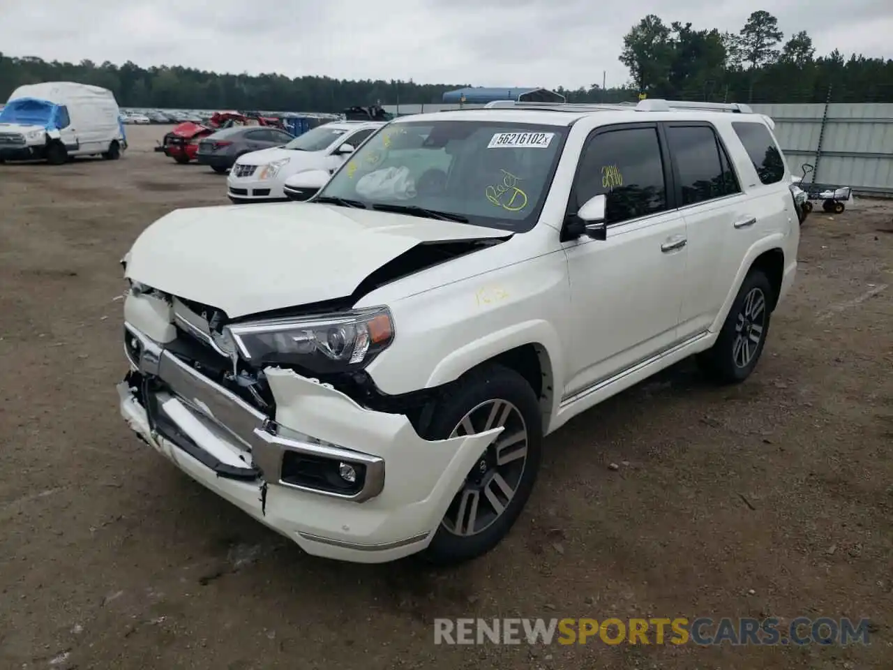 2 Photograph of a damaged car JTEDU5JR3N5273620 TOYOTA 4RUNNER 2022