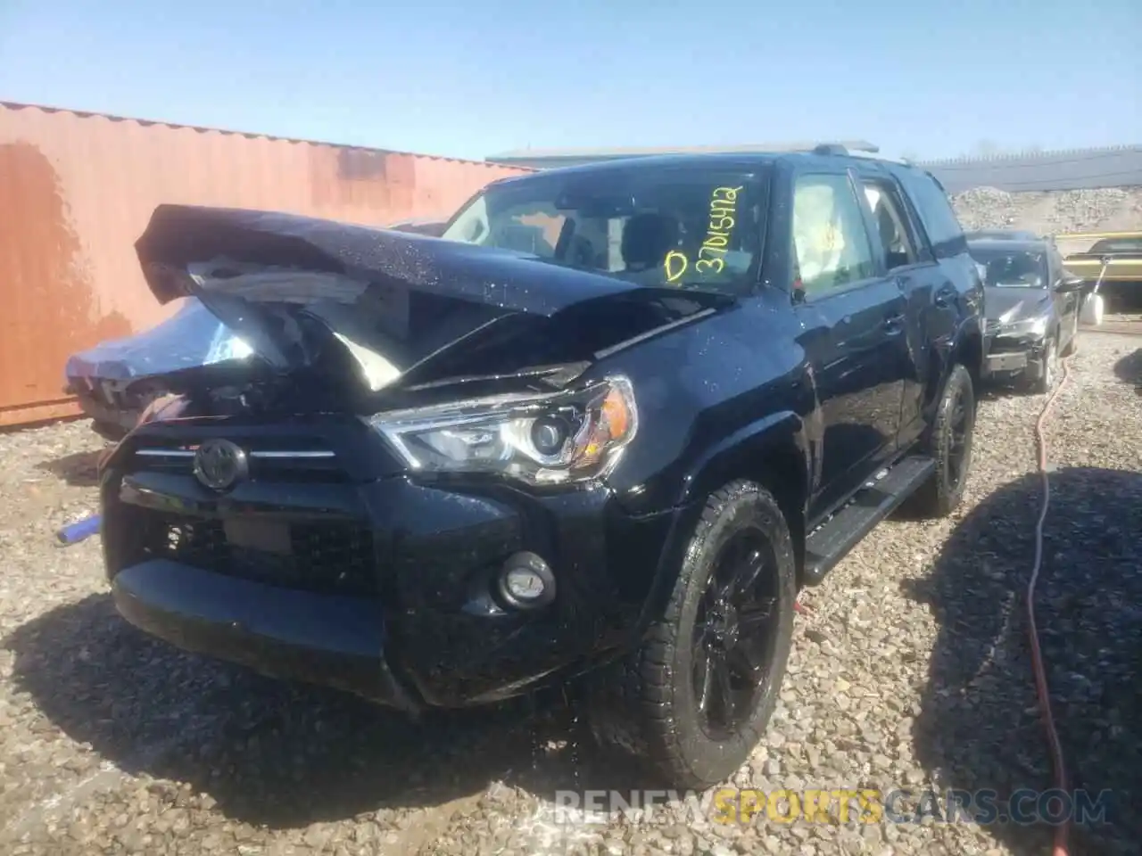 2 Photograph of a damaged car JTEEU5JR0N5254673 TOYOTA 4RUNNER 2022