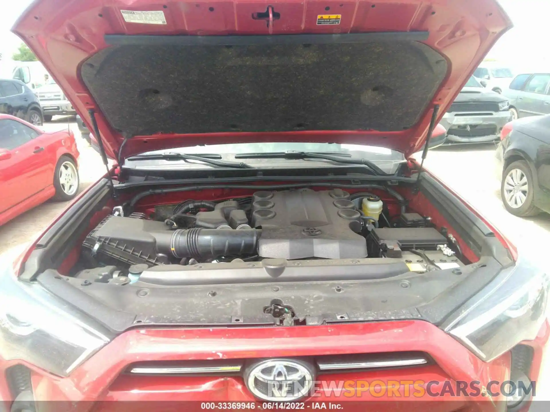 10 Фотография поврежденного автомобиля JTEEU5JR7N5265573 TOYOTA 4RUNNER 2022