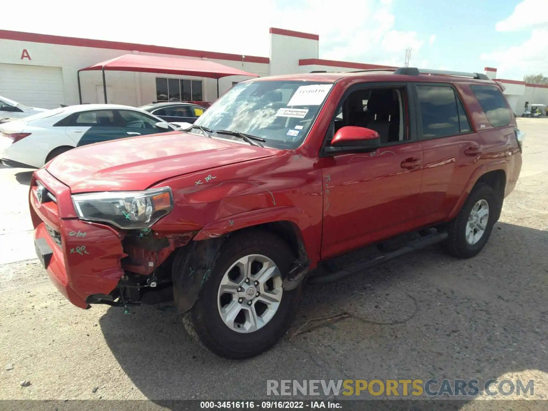 2 Photograph of a damaged car JTEEU5JR9N5263923 TOYOTA 4RUNNER 2022