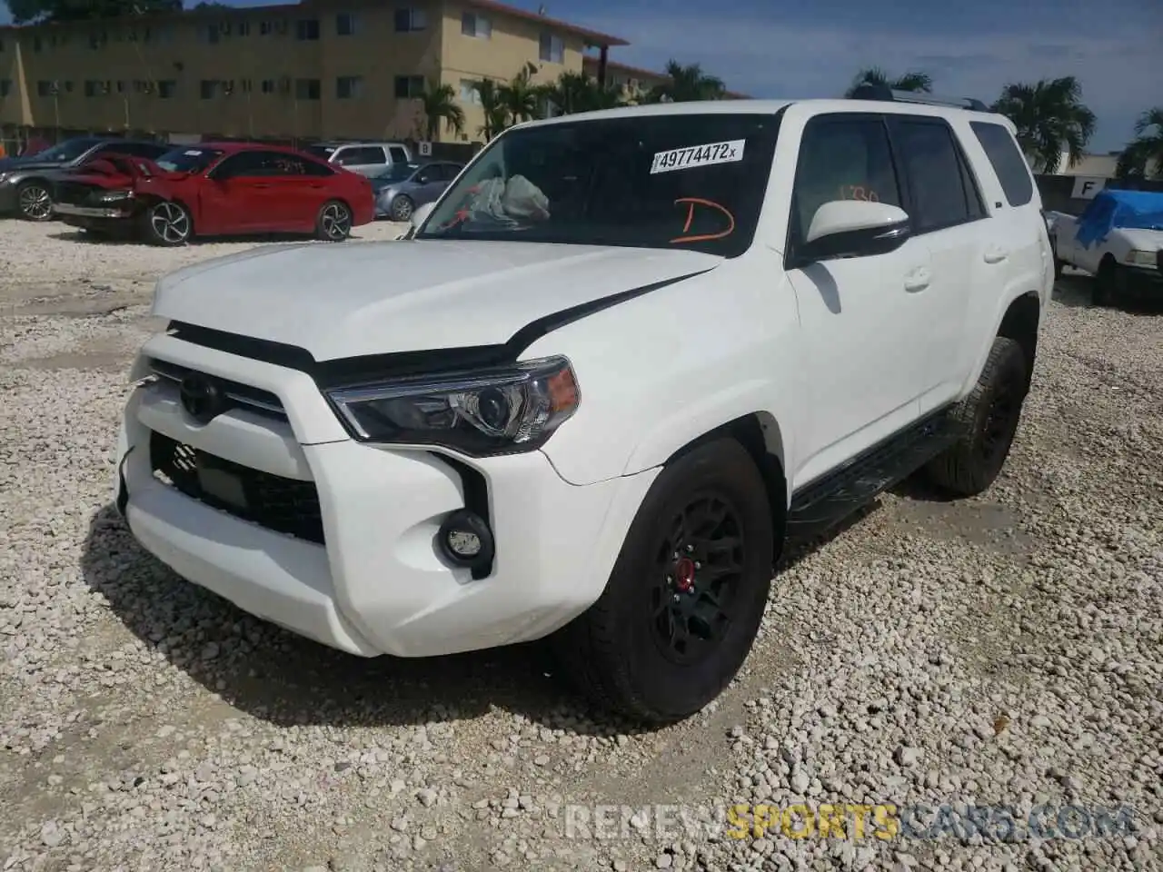 2 Photograph of a damaged car JTEFU5JR0N5255729 TOYOTA 4RUNNER 2022