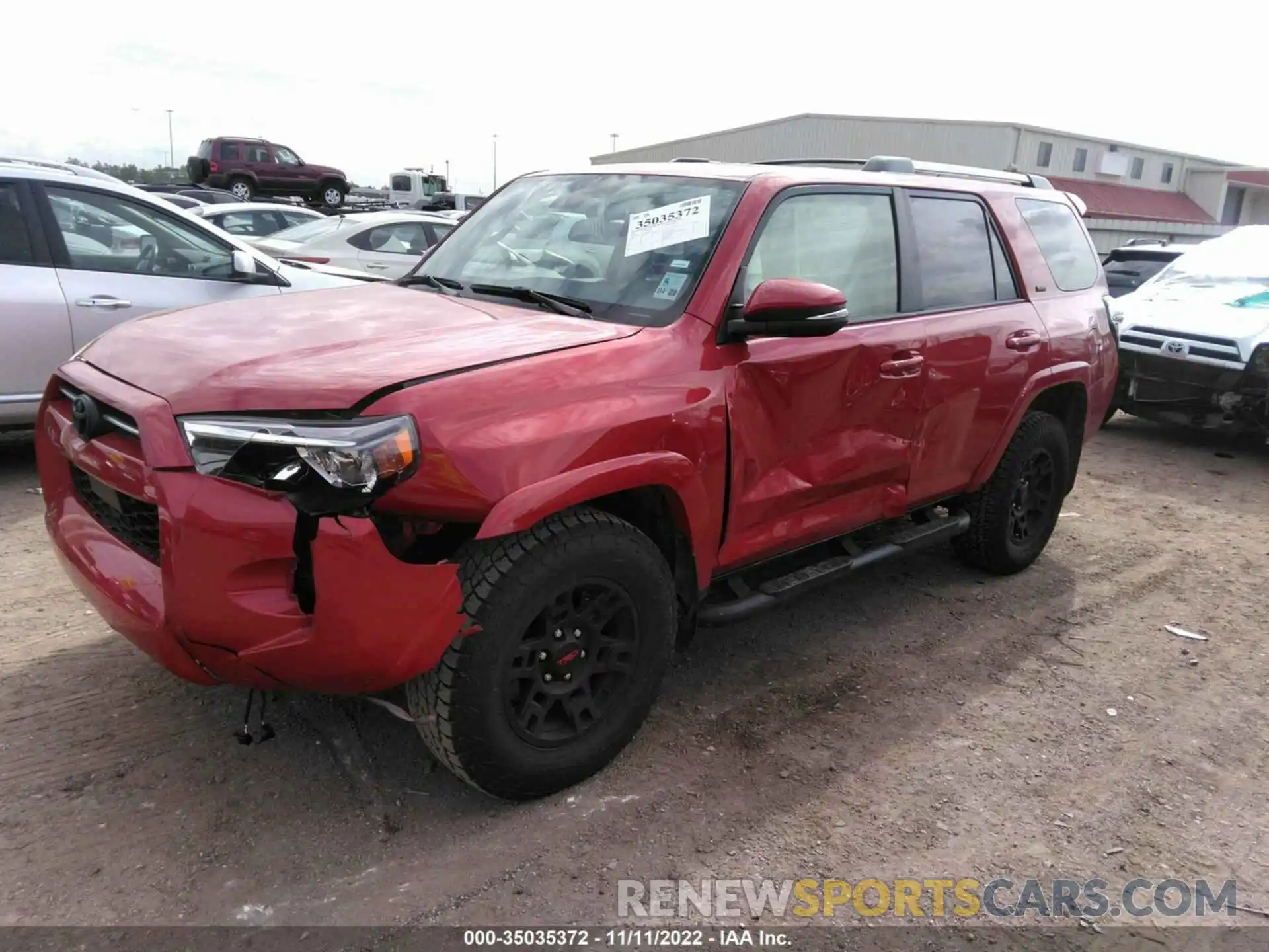 2 Photograph of a damaged car JTEFU5JR6N5269344 TOYOTA 4RUNNER 2022