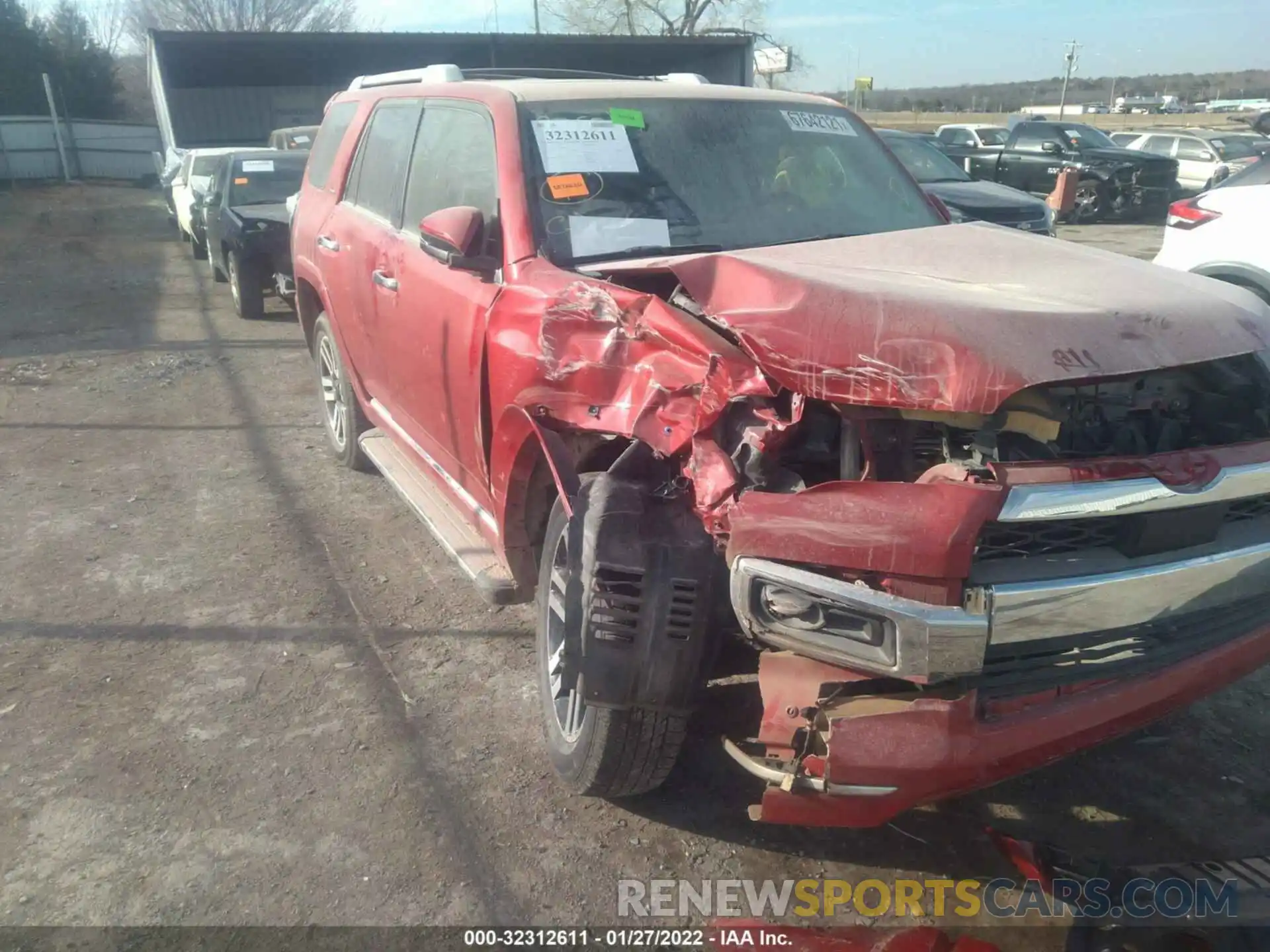 1 Photograph of a damaged car JTEKU5JR4N5975081 TOYOTA 4RUNNER 2022