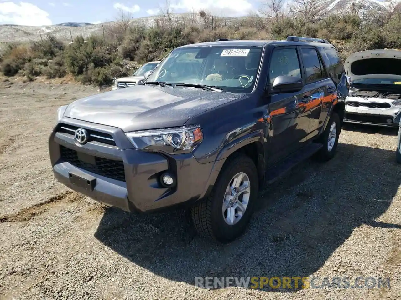 2 Photograph of a damaged car JTEMU5JR1N6015347 TOYOTA 4RUNNER 2022