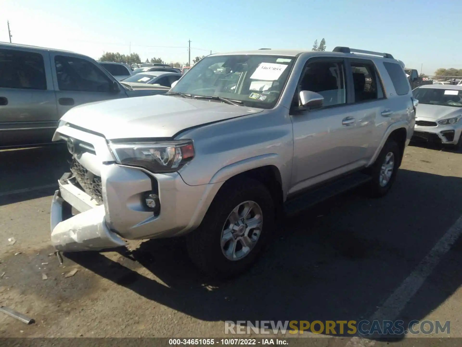 2 Photograph of a damaged car JTEMU5JRXN6053479 TOYOTA 4RUNNER 2022