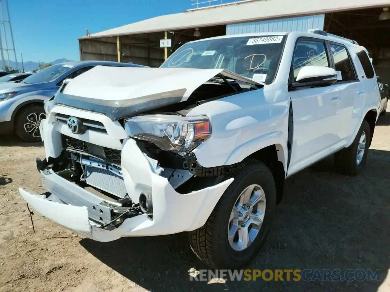 2 Photograph of a damaged car JTENU5JR7N6009993 TOYOTA 4RUNNER 2022