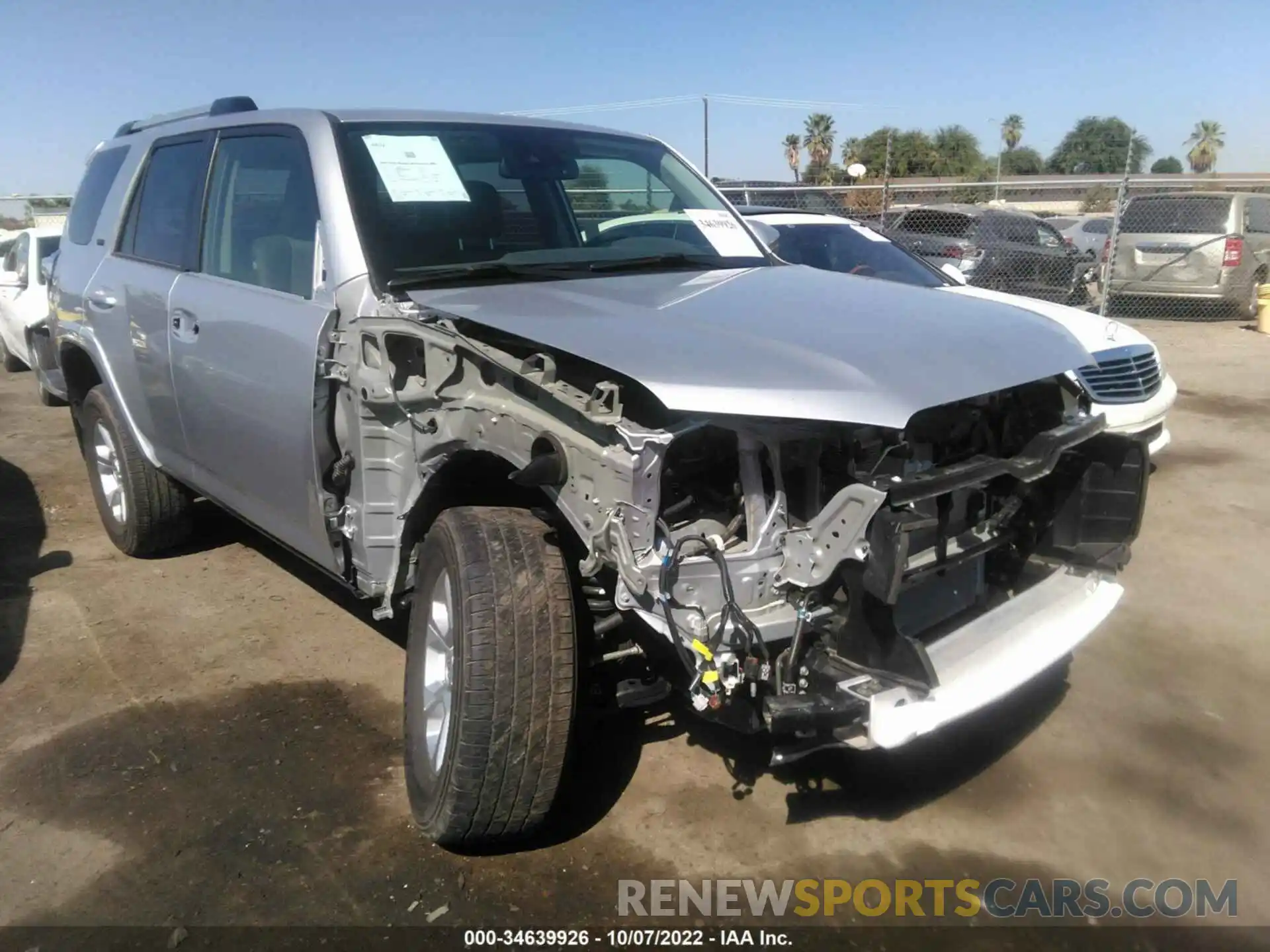 1 Photograph of a damaged car JTENU5JR8N6022123 TOYOTA 4RUNNER 2022