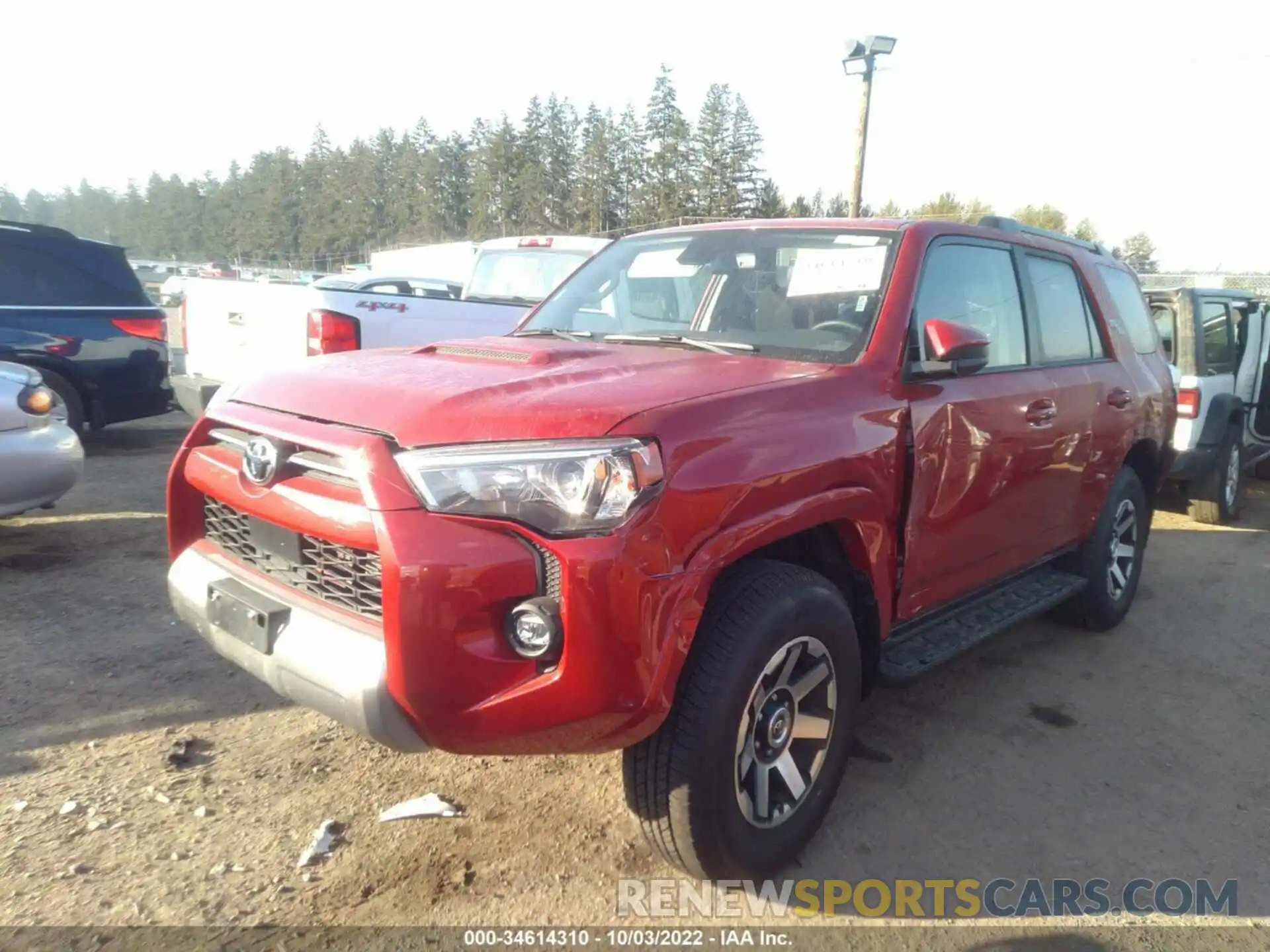 2 Photograph of a damaged car JTEPU5JR3N6007411 TOYOTA 4RUNNER 2022