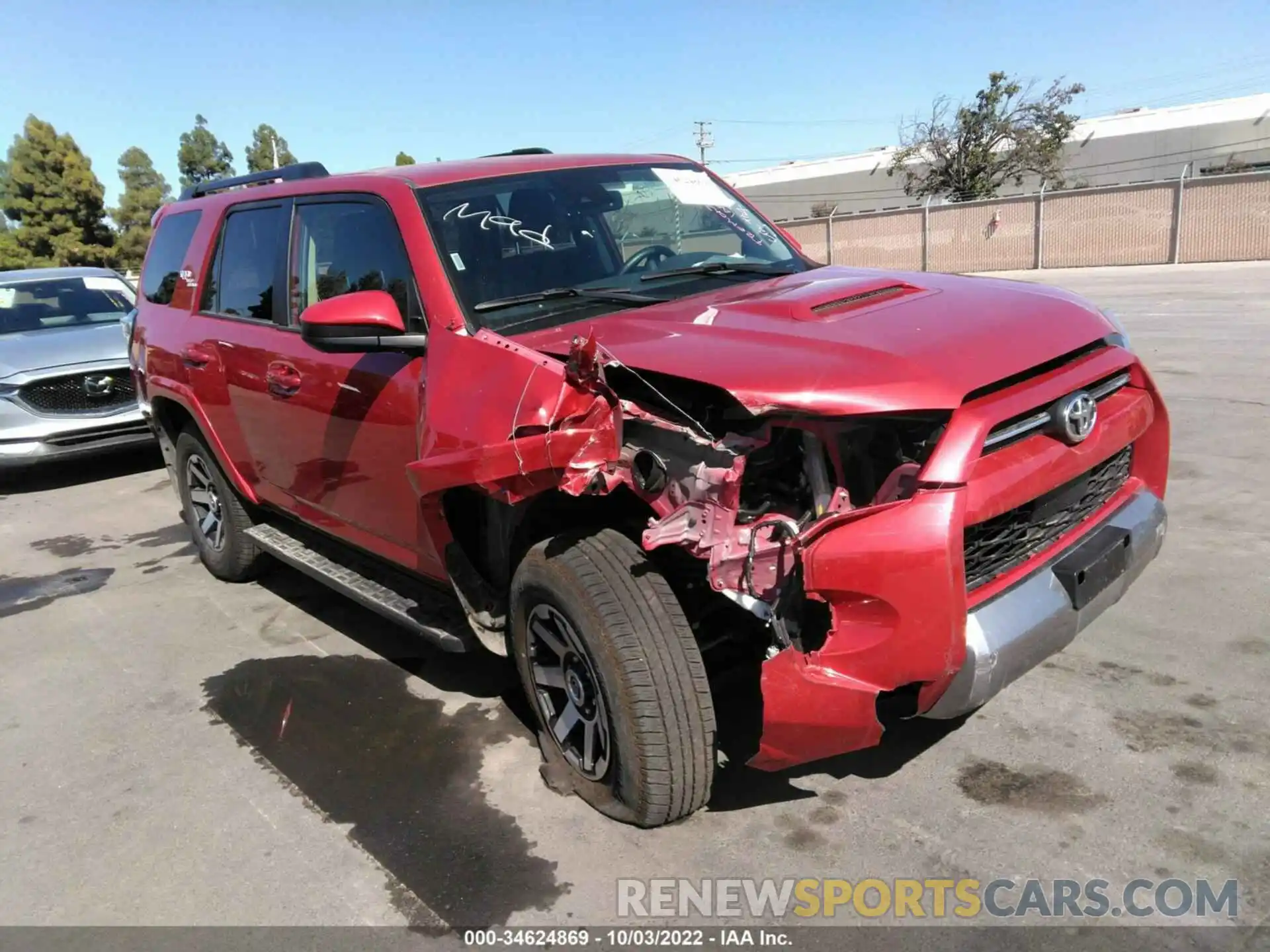 1 Photograph of a damaged car JTEPU5JRXN6007681 TOYOTA 4RUNNER 2022