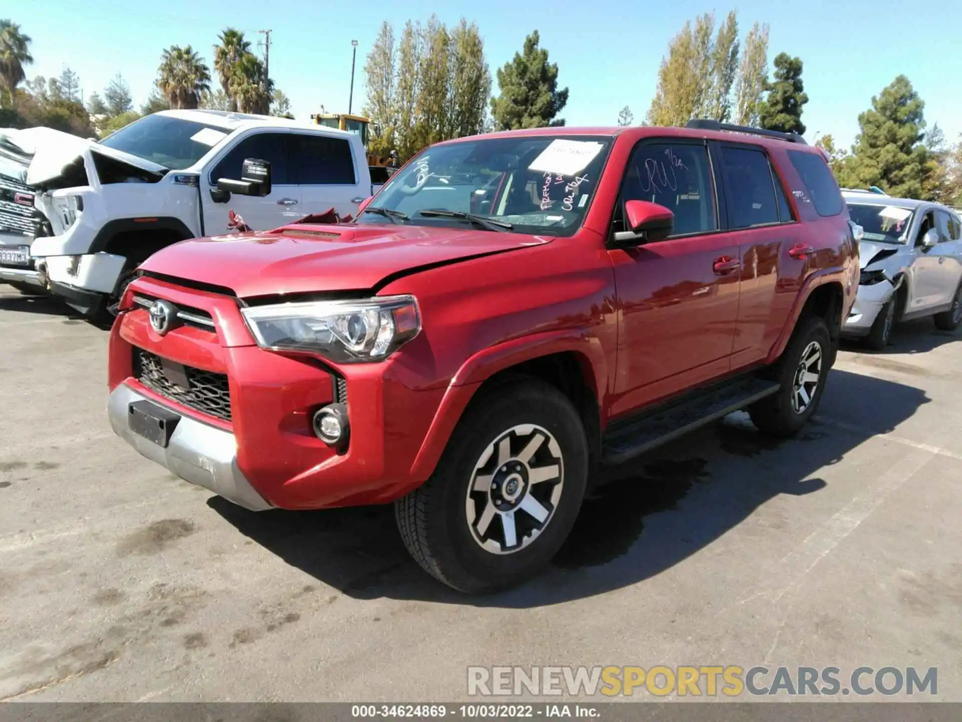 2 Photograph of a damaged car JTEPU5JRXN6007681 TOYOTA 4RUNNER 2022