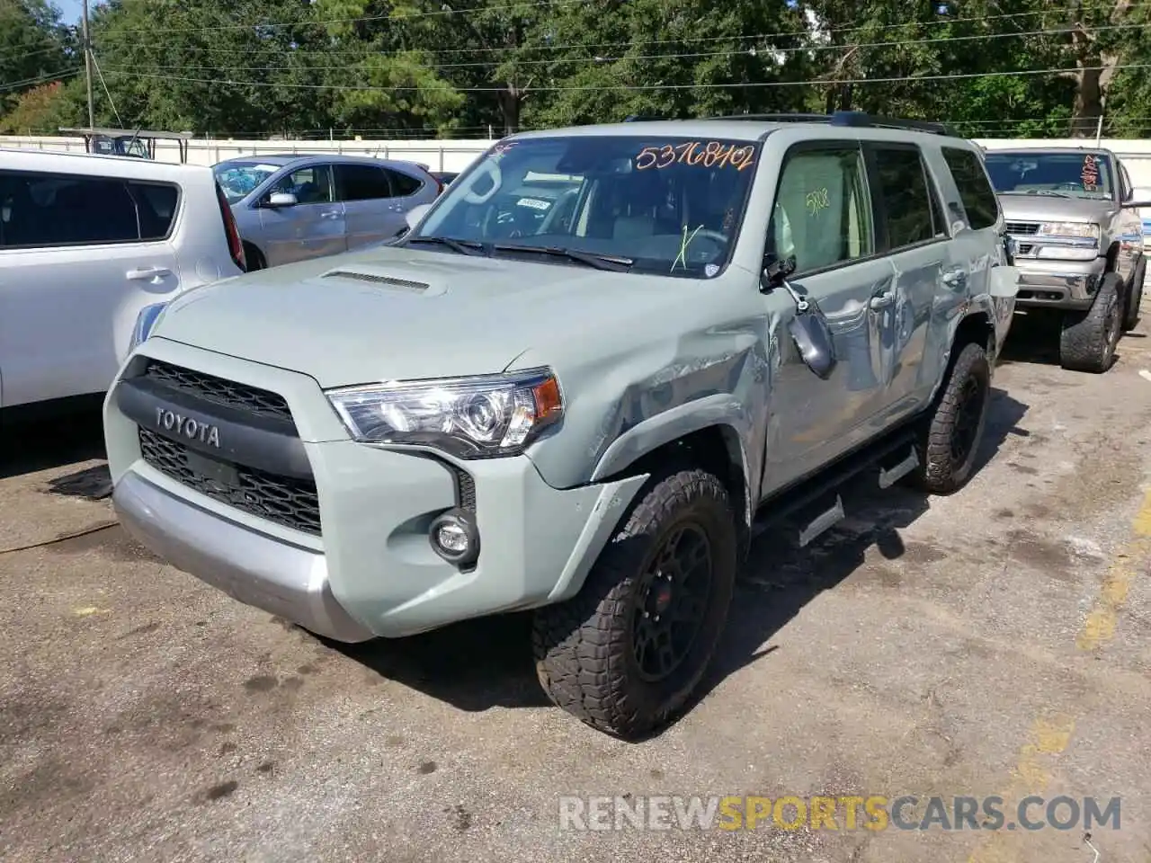 2 Photograph of a damaged car JTEPU5JRXN6029566 TOYOTA 4RUNNER 2022