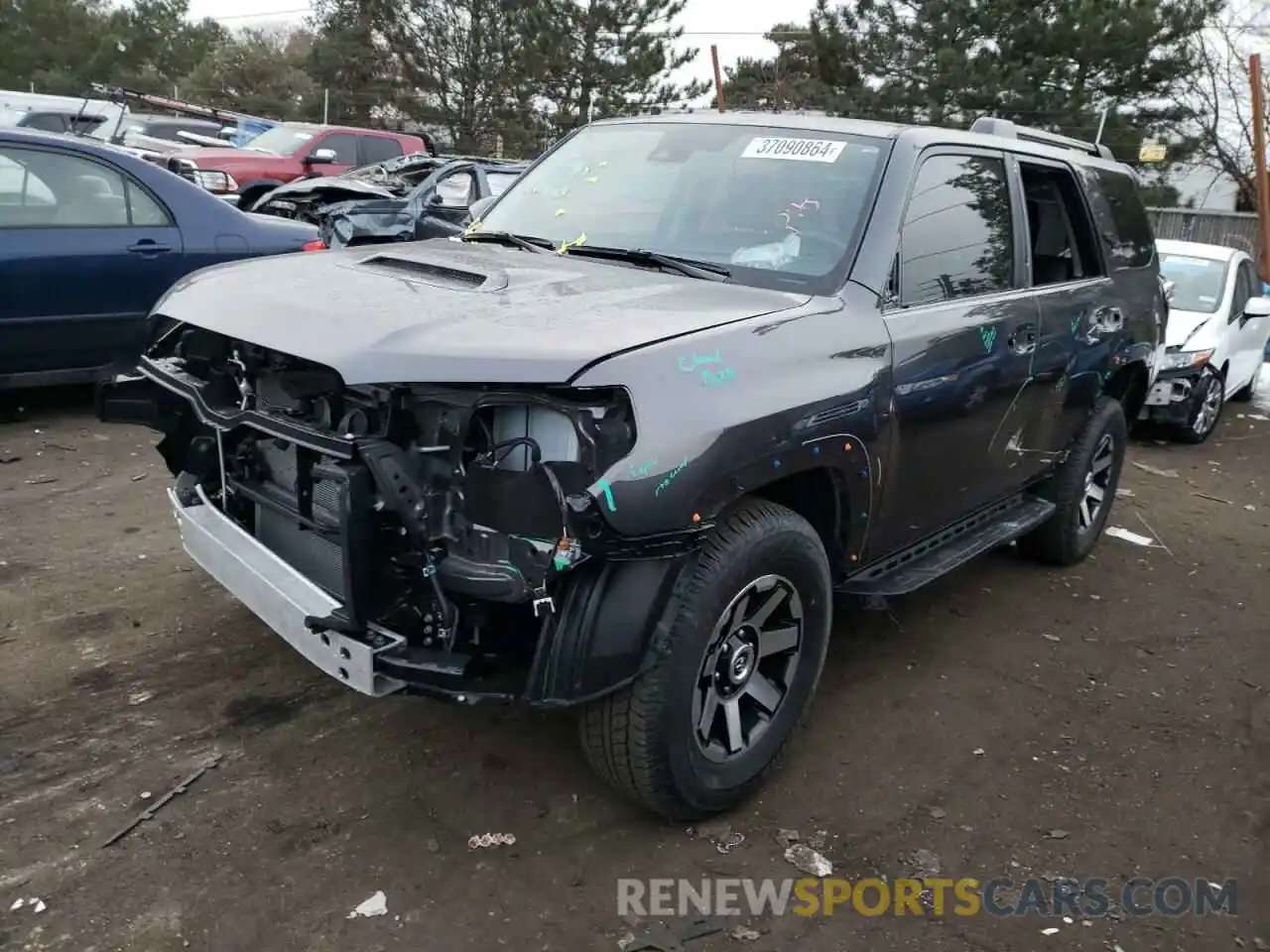 1 Photograph of a damaged car JTERU5JR4N6081803 TOYOTA 4RUNNER 2022