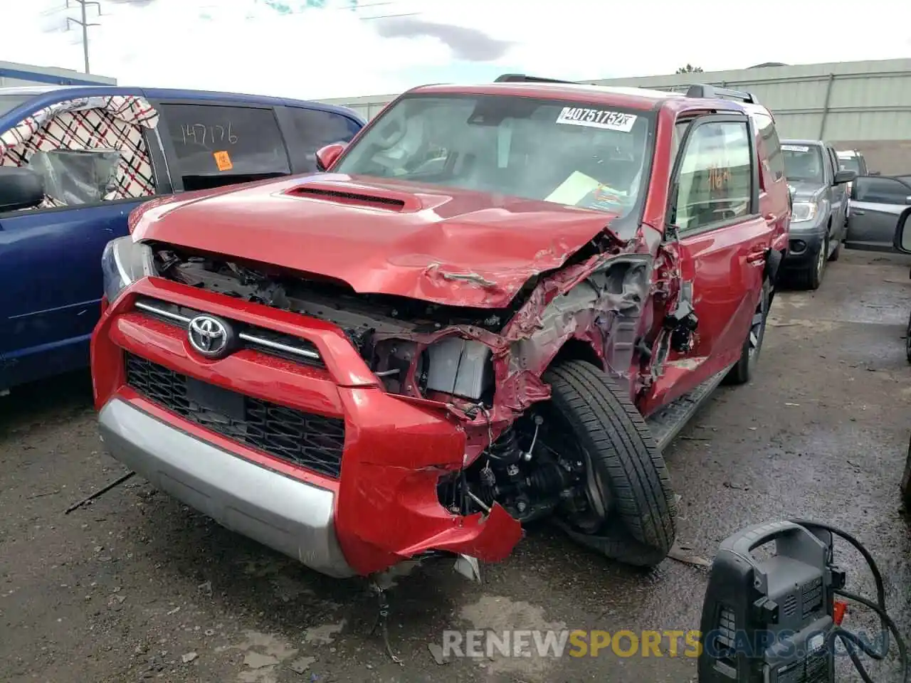 2 Photograph of a damaged car JTERU5JR6N6021277 TOYOTA 4RUNNER 2022