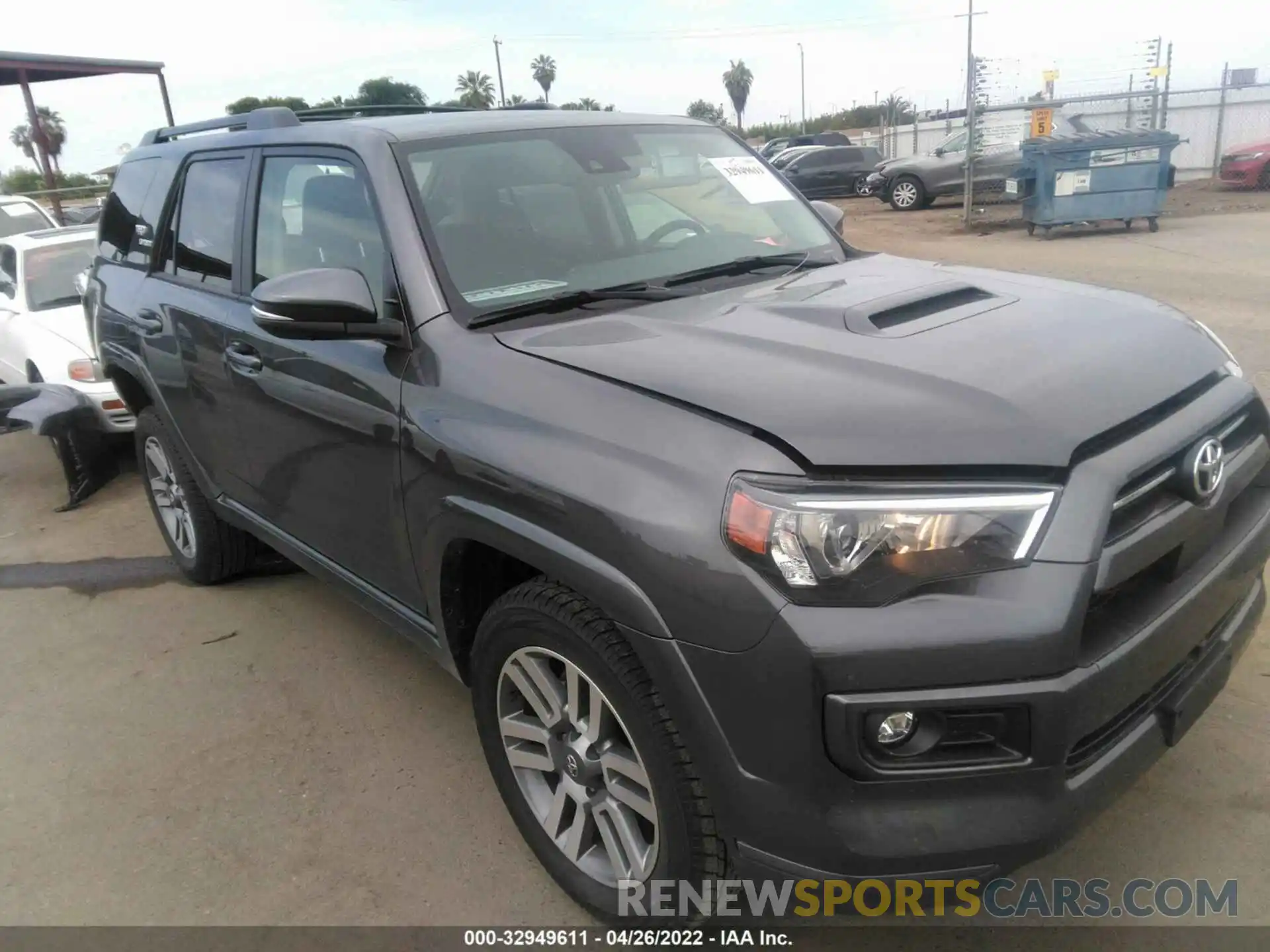 1 Photograph of a damaged car JTESU5JR2N5992865 TOYOTA 4RUNNER 2022