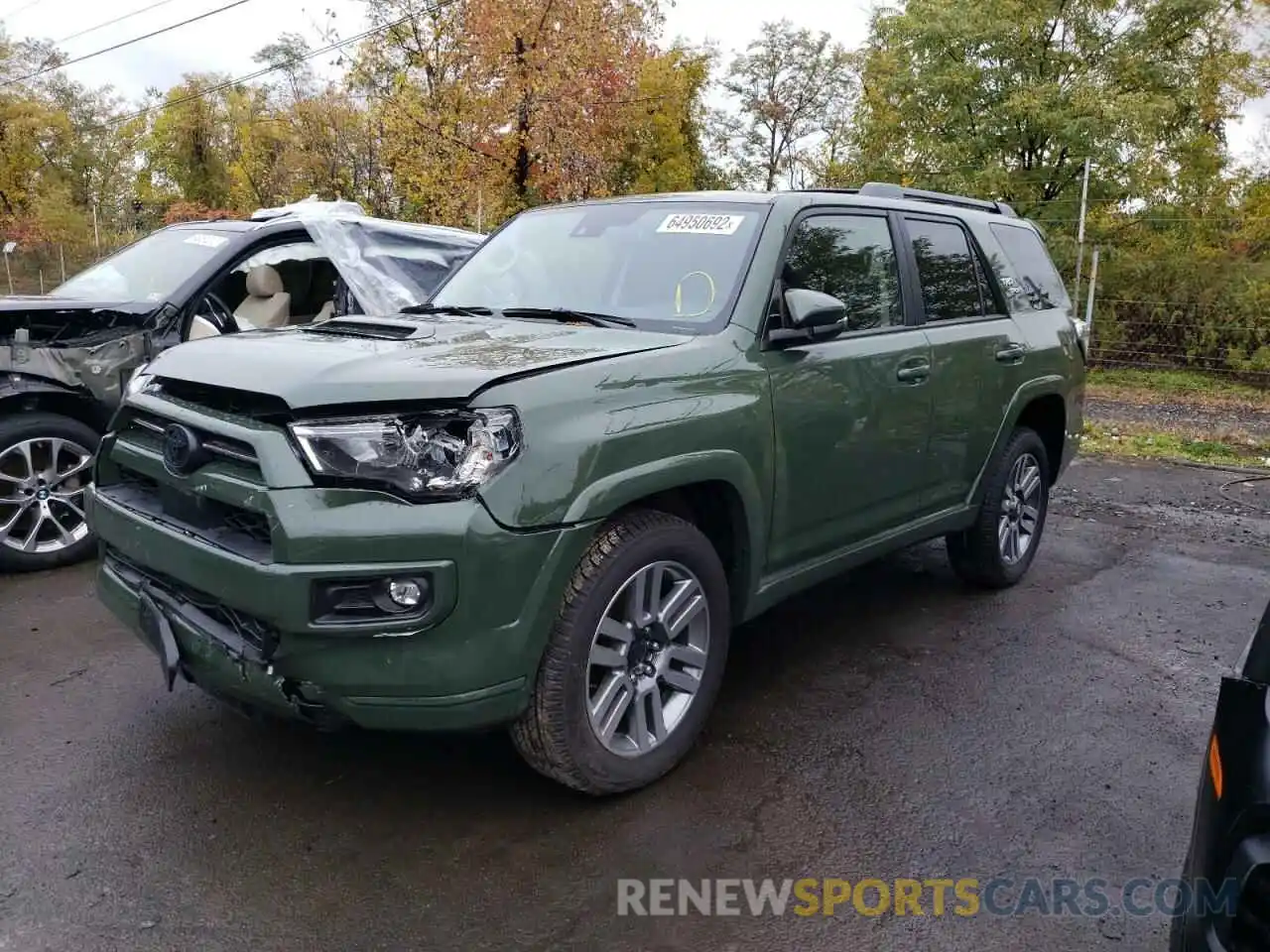 2 Photograph of a damaged car JTESU5JR7N6057416 TOYOTA 4RUNNER 2022