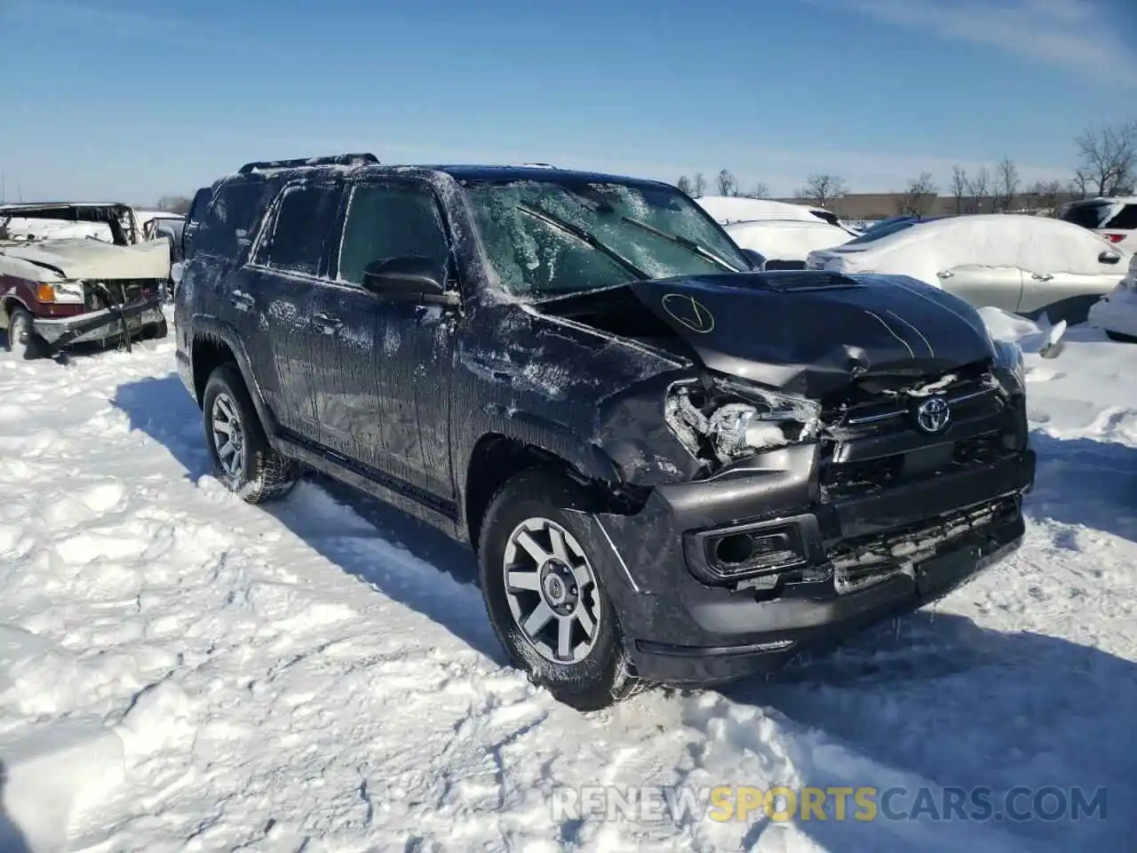 1 Photograph of a damaged car JTESU5JR9N5983225 TOYOTA 4RUNNER 2022