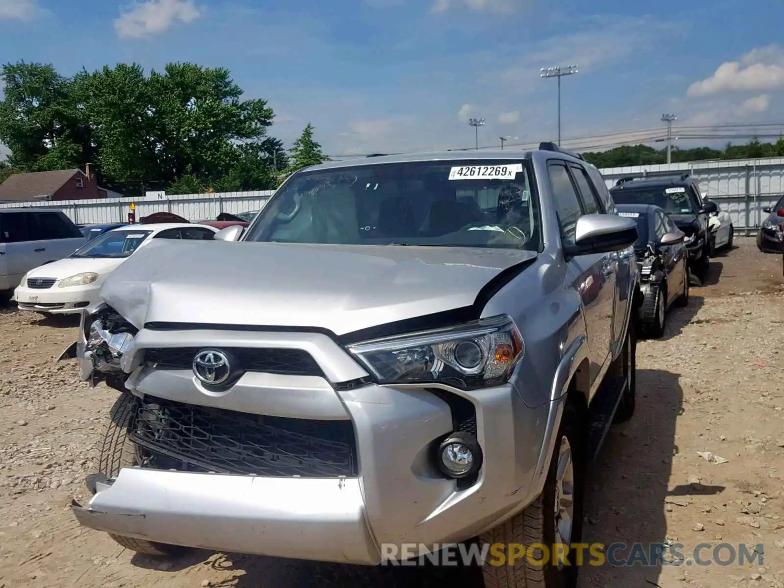 2 Photograph of a damaged car JTEBU5JR0K5614670 TOYOTA 4RUNNER SR 2019