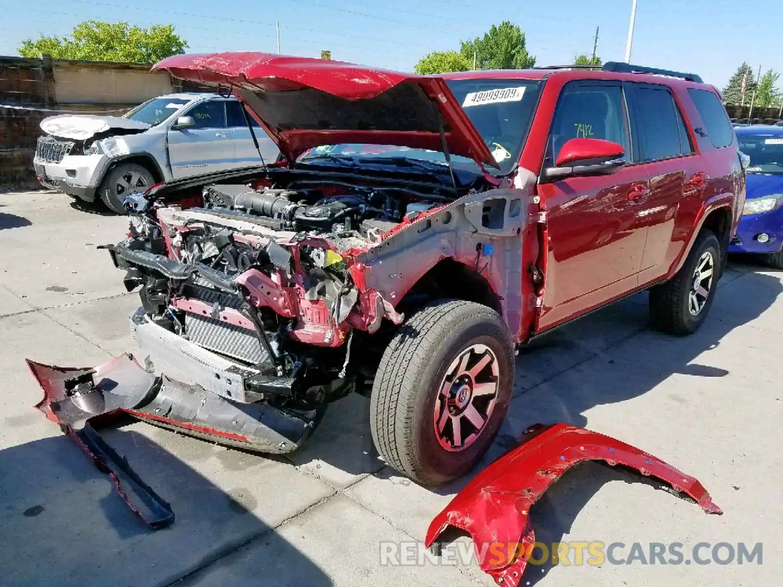 2 Photograph of a damaged car JTEBU5JR0K5650777 TOYOTA 4RUNNER SR 2019