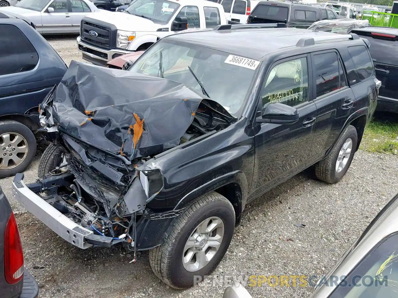 2 Photograph of a damaged car JTEBU5JR3K5611827 TOYOTA 4RUNNER SR 2019